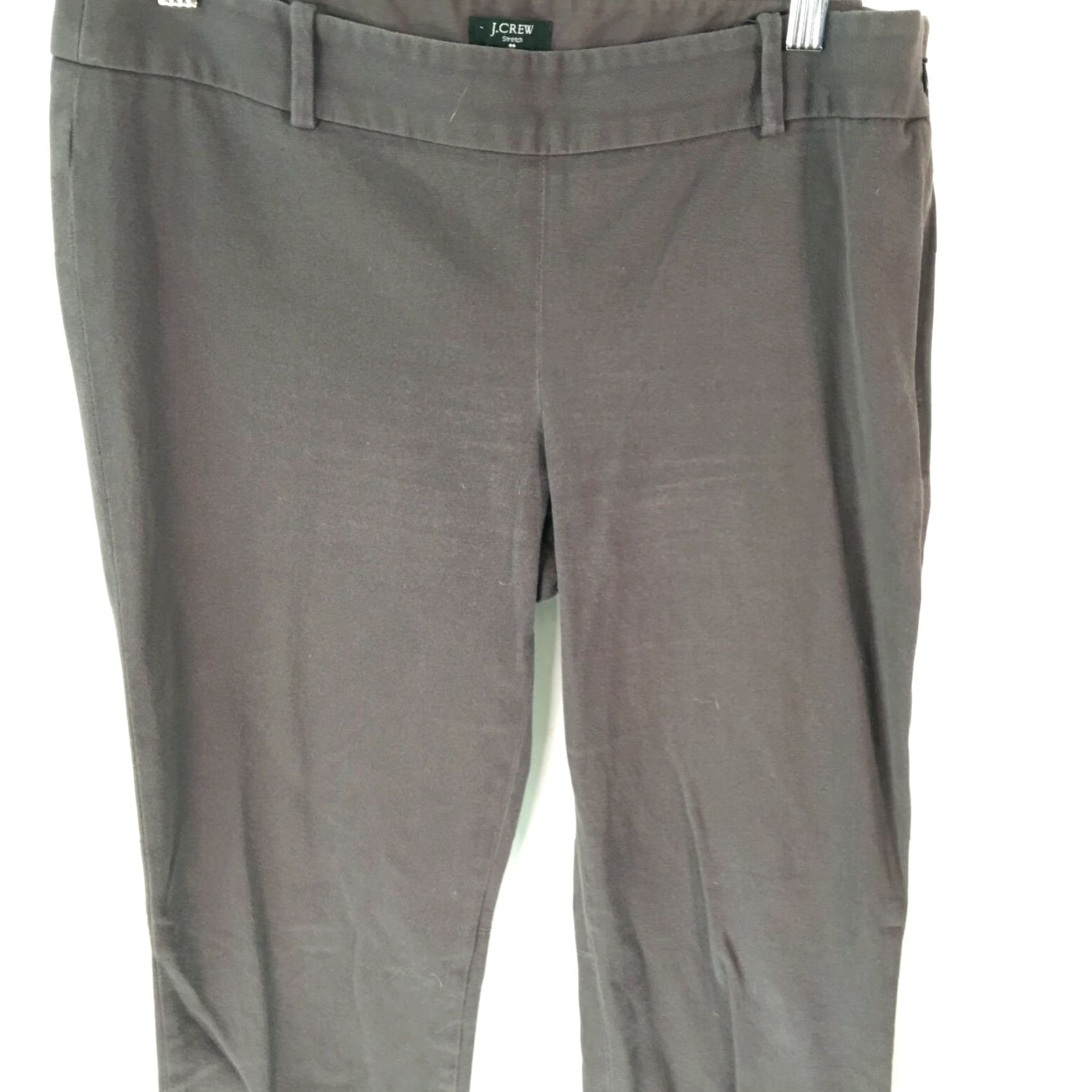 J.Crew VINTAGE J. Crew Womens City Fit Stretch Casual Brown Dress Pants Size 8 Size 32" / US 10 / IT 46 - 3 Thumbnail