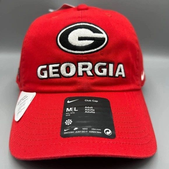 Nike Georgia Bulldogs x Nike Club Hat Men M-L Strap Back Cotton Size ONE SIZE - 1 Thumbnail
