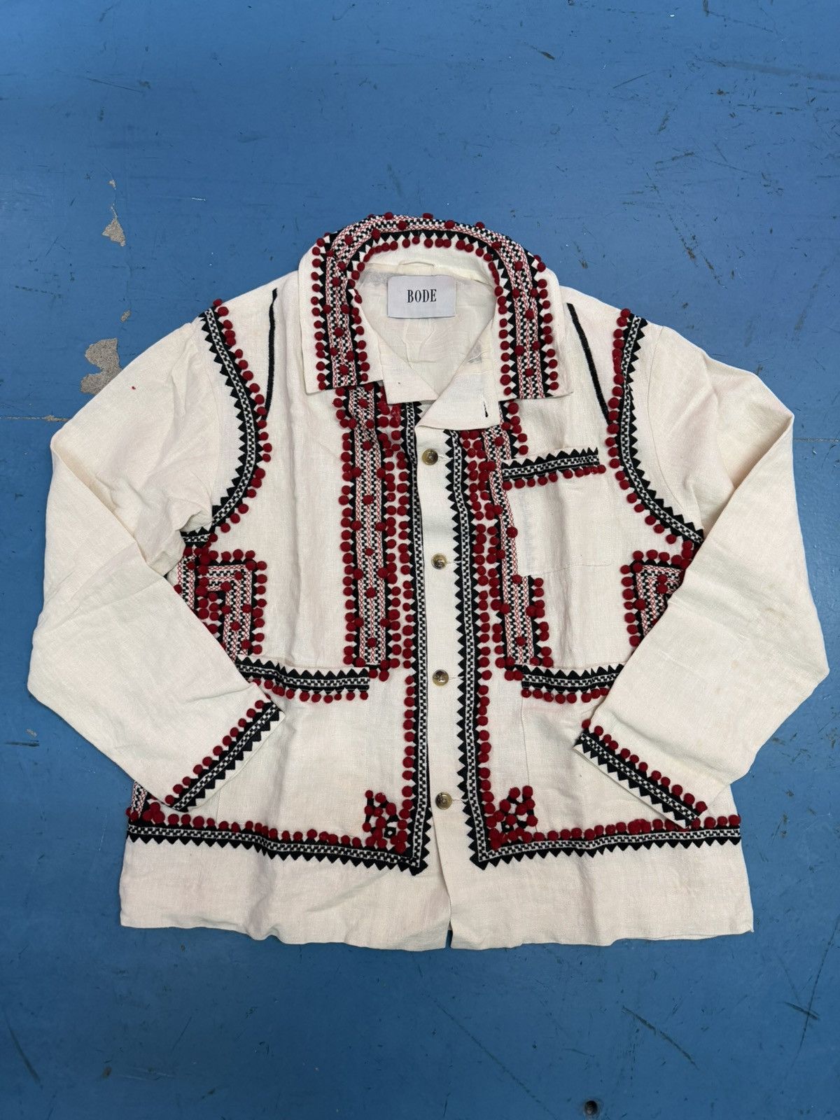 Bode BODE POM POM EMBROIDERED JACKET Size US L / EU 52-54 / 3 - 1 Thumbnail