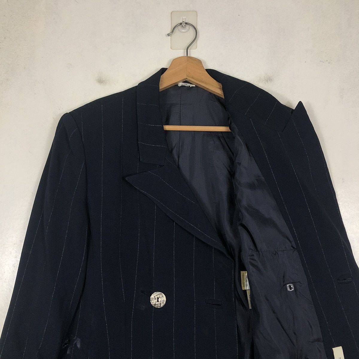 Vintage 📌VINTAGE CASUAL COATS JACKET STRIPED MARINA RINALDI ITALY Size US M / EU 48-50 / 2 - 13 Thumbnail