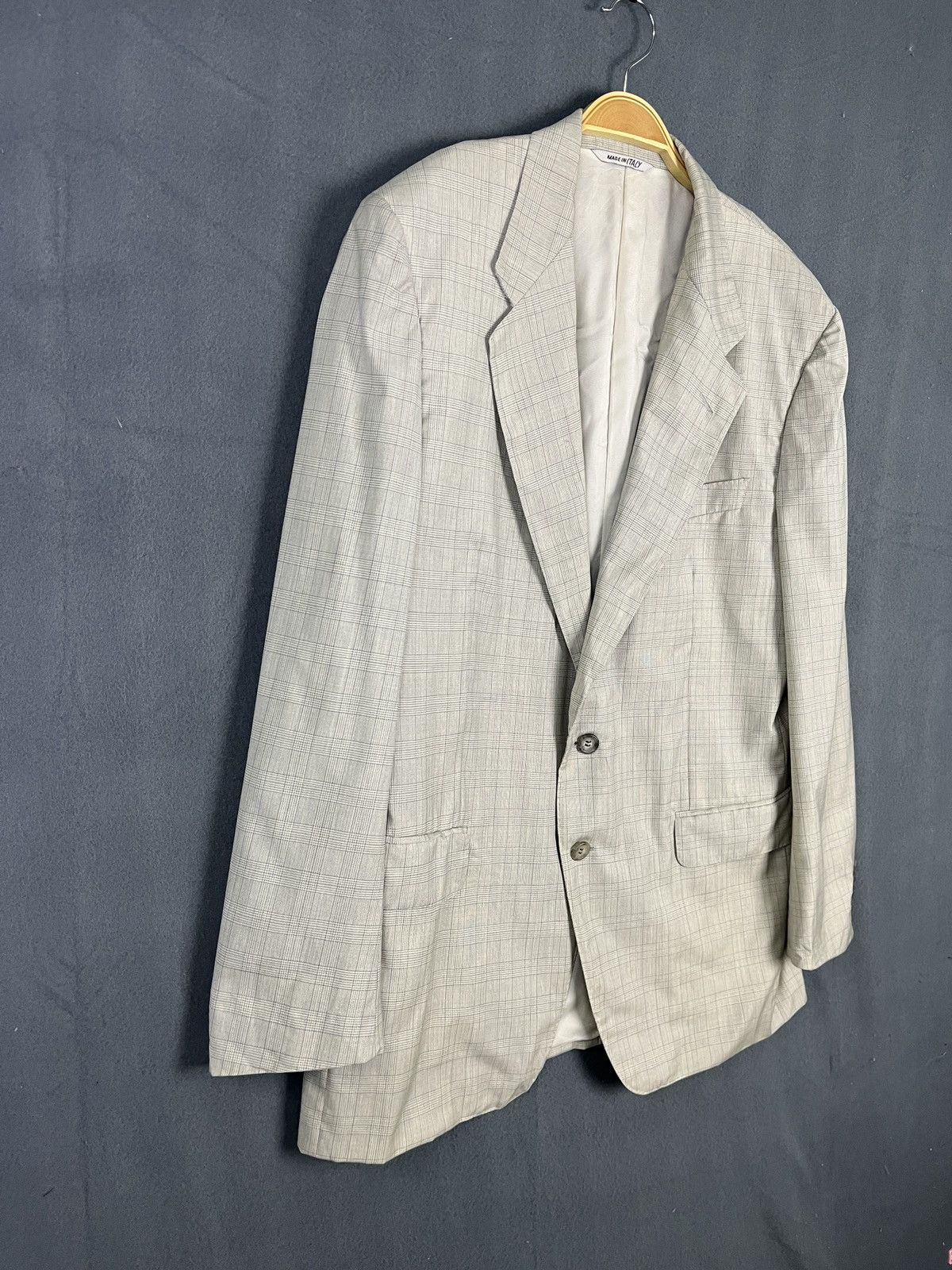 Celine × Vintage Celine Glen Plaid 100% Wool Blazer Size 42R - 6 Thumbnail