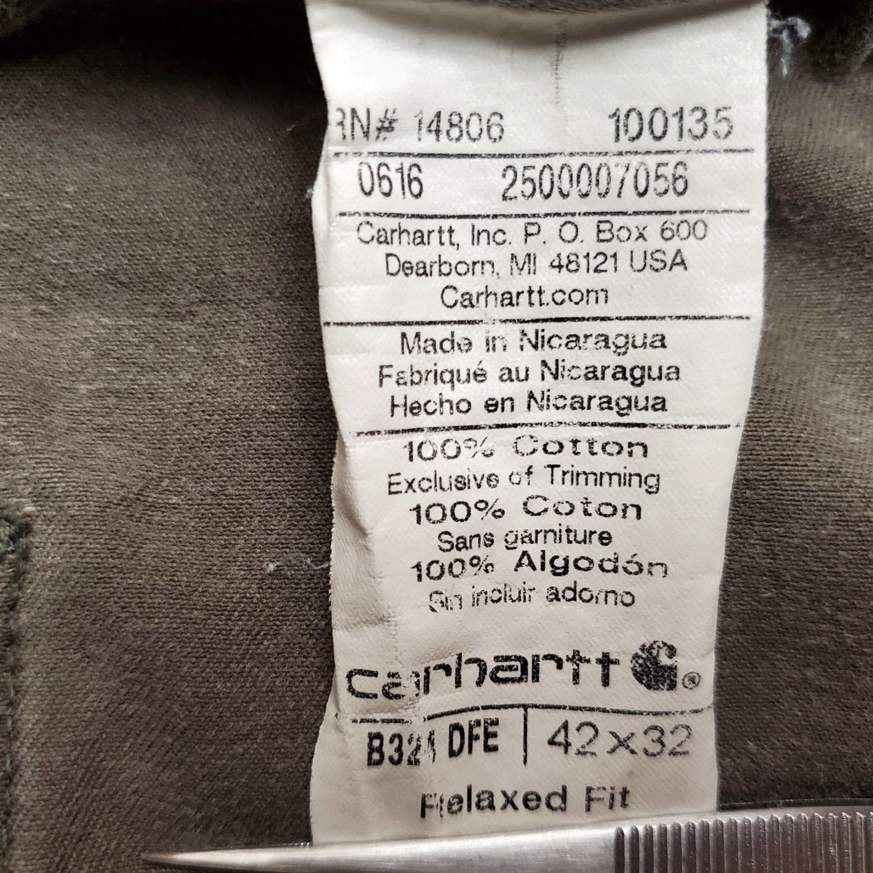 Carhartt VINTAGE Carhartt Pants Men 42x32 Green Twill Relaxed Carpenter Cargo Workwear B324 DFE Size US 42 / EU 58 - 5 Thumbnail