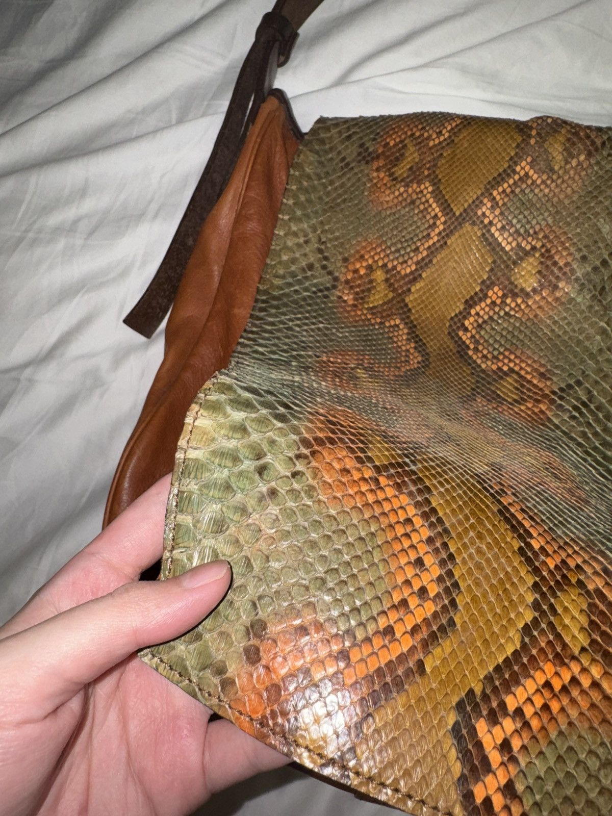 Isamu Katayama Backlash Isamu Katayama Backlash Python Leather Messenger Bag Size ONE SIZE - 7 Thumbnail