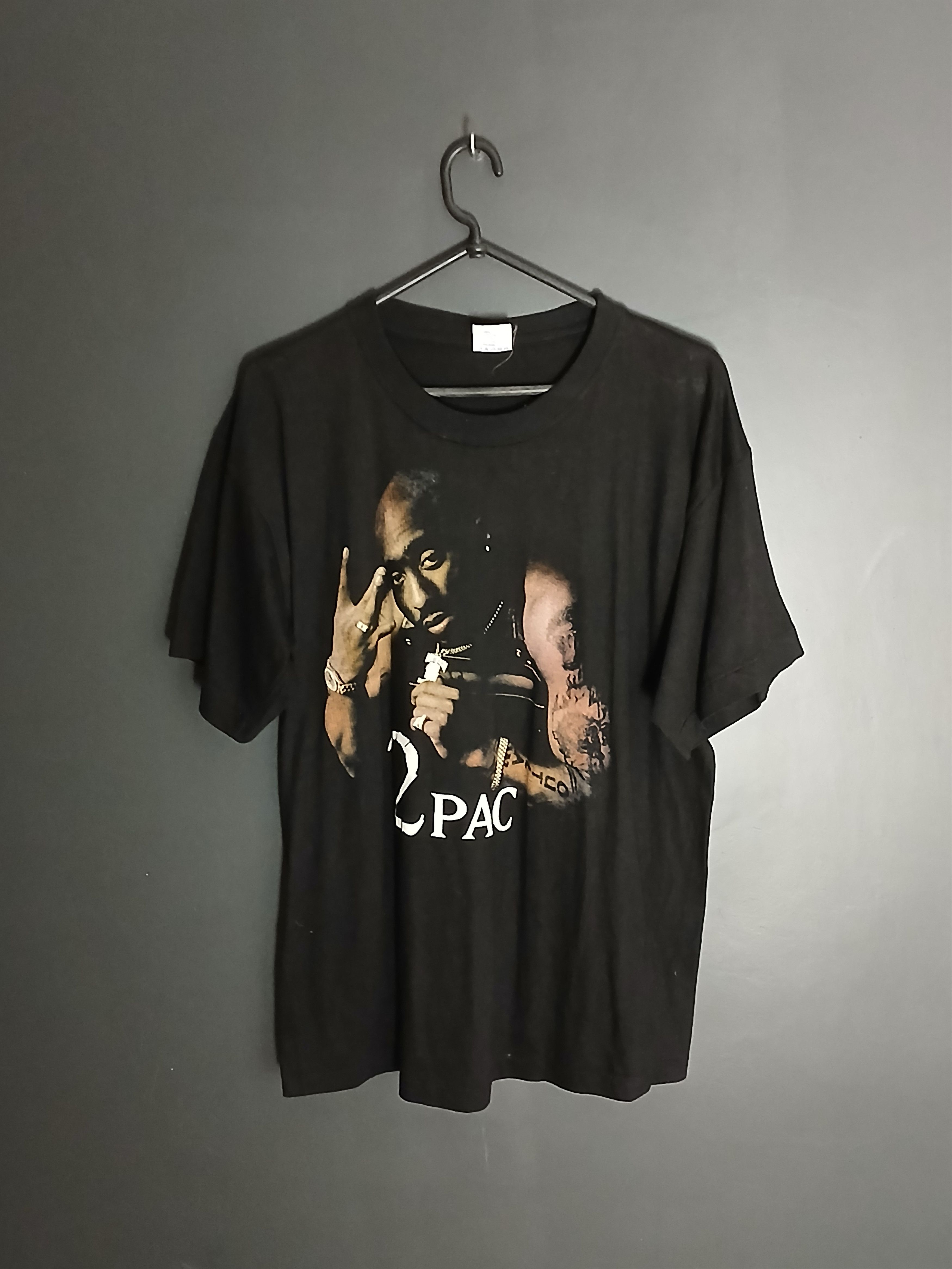 Rap Tees × Vintage Vintage Tupac 2Pac Single Stitch T-Shirt Size US XL / EU 56 / 4 - 1 Thumbnail