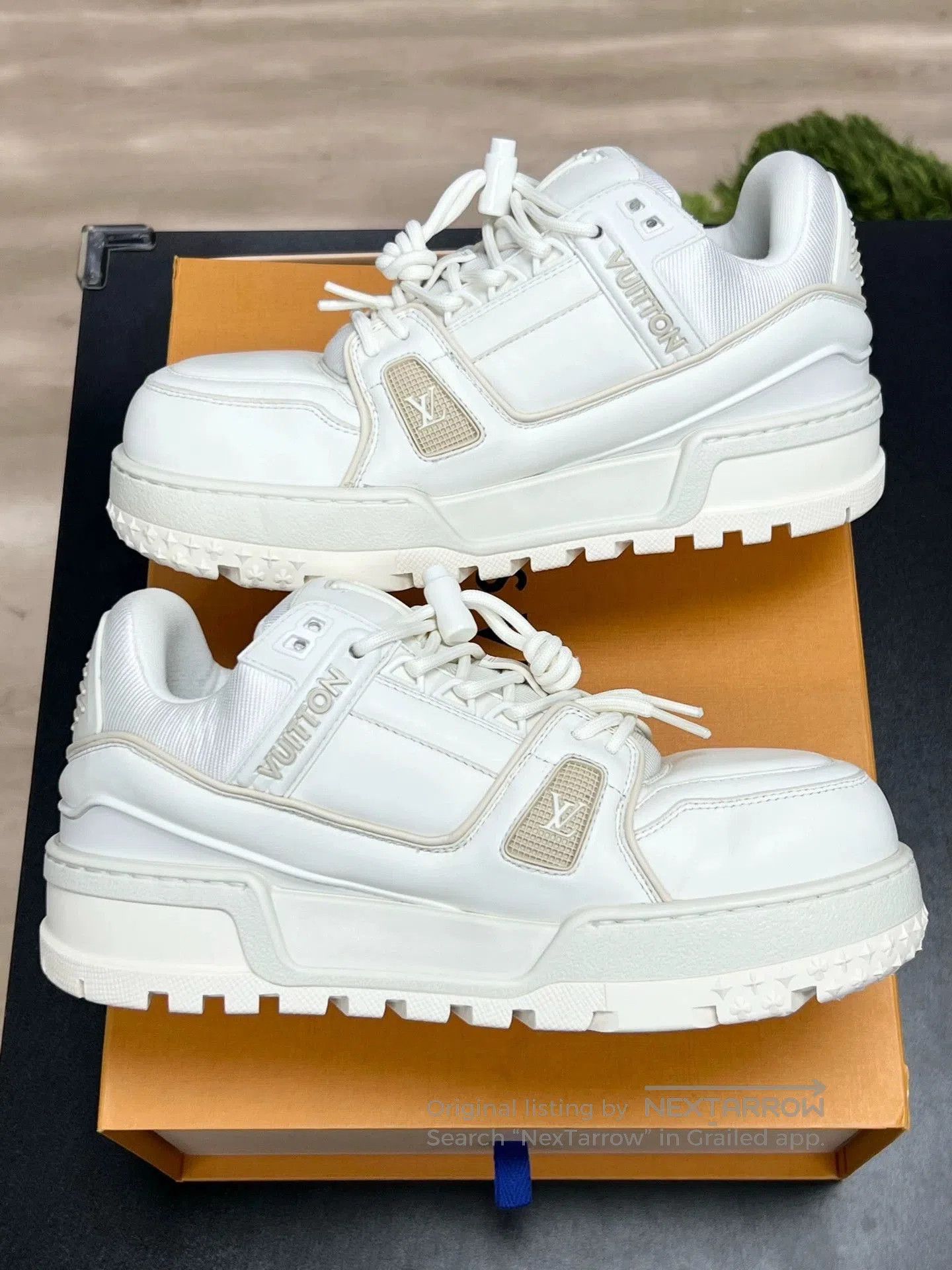 LV Trainer Maxi White Sneakers UK5.