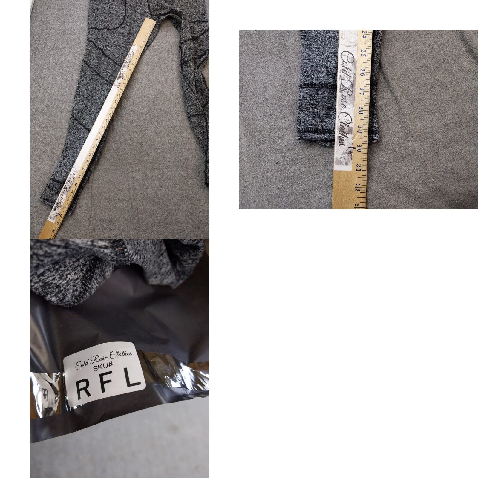 Duluth Trading Company Duluth Trading Co Leggings Womens L Gray Stretch Pockets Zip Stirrup Ankle Yoga Gym Running Knit Flecked Slim Fit Regular Size 36" / US 14 / IT 50 - 9 Thumbnail