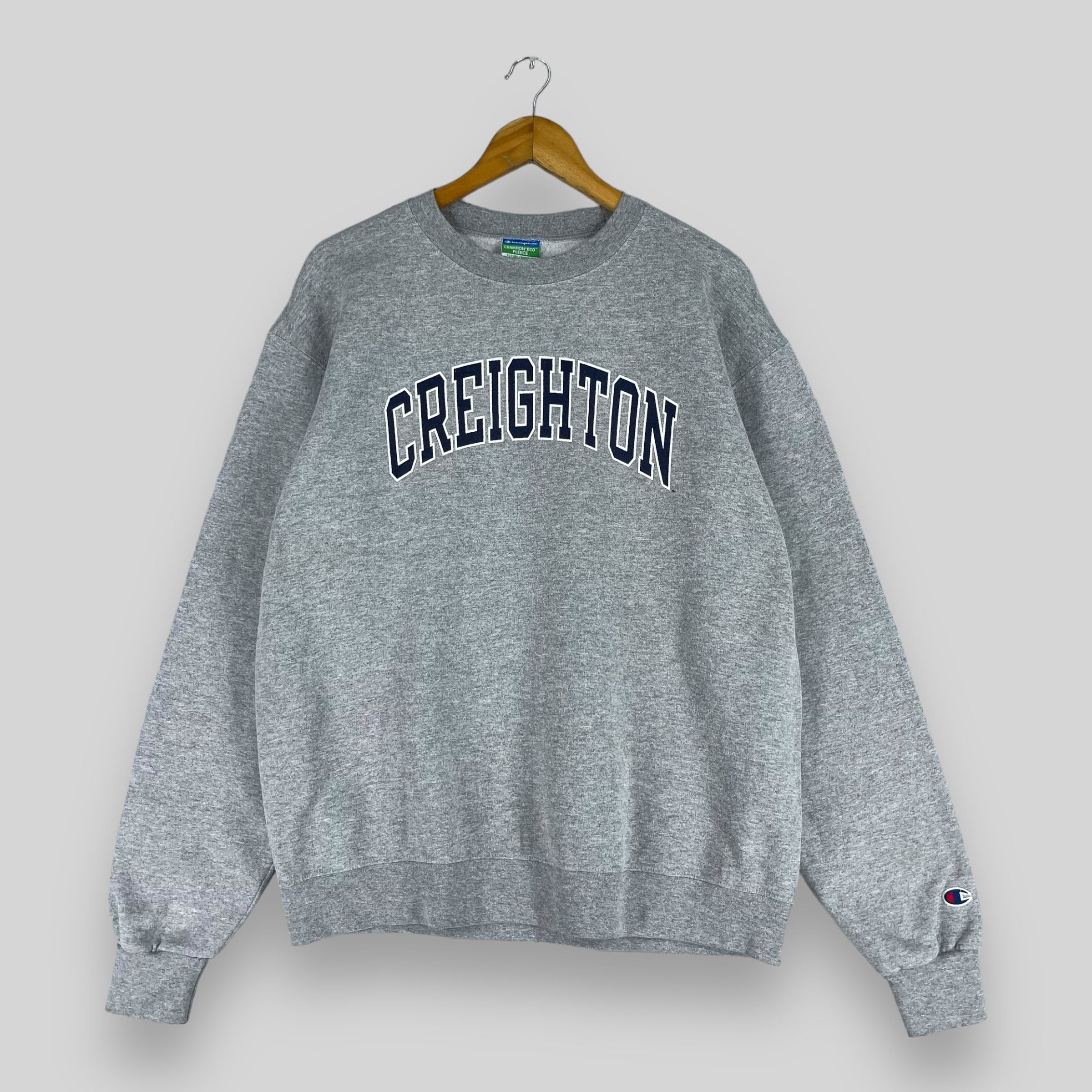 Champion × Vintage Vintage CHAMPION Creighton Spellout Sweatshirt Crewneck Size US L / EU 52-54 / 3 - 1 Thumbnail