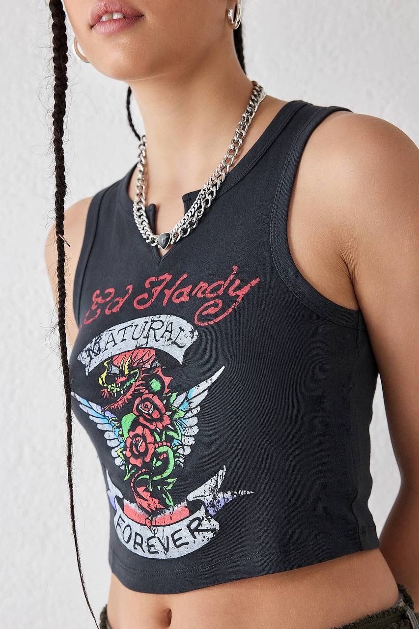 Ed Hardy × Urban Outfitters Ed Hardy x Urban Outfitters Y2K Women's Crop Top, Size XS Size XS / US 0-2 / IT 36-38 - 11 Thumbnail