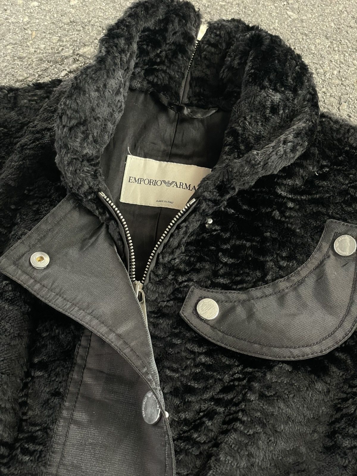 Emporio Armani Emporio Armani | Faux Fur Cropped Jacket Size XS / US 0-2 / IT 36-38 - 3 Thumbnail