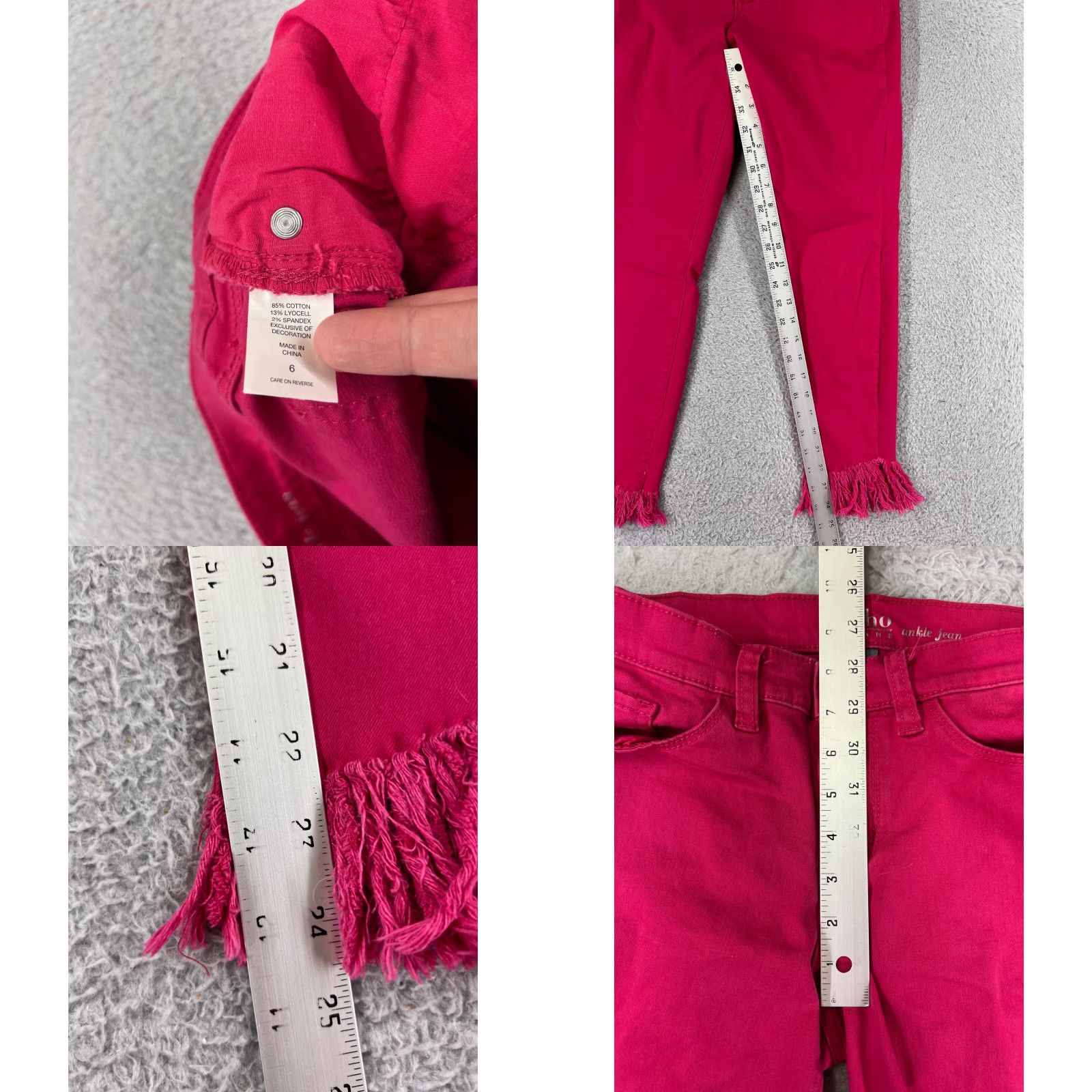 Denime SOHO WOMENS Jeans Skinny 6 Pink Blue Denim 5-Pocket Regular Inseam 24 in Cotton Blend Size 28" / US 6 / IT 42 - 8 Thumbnail