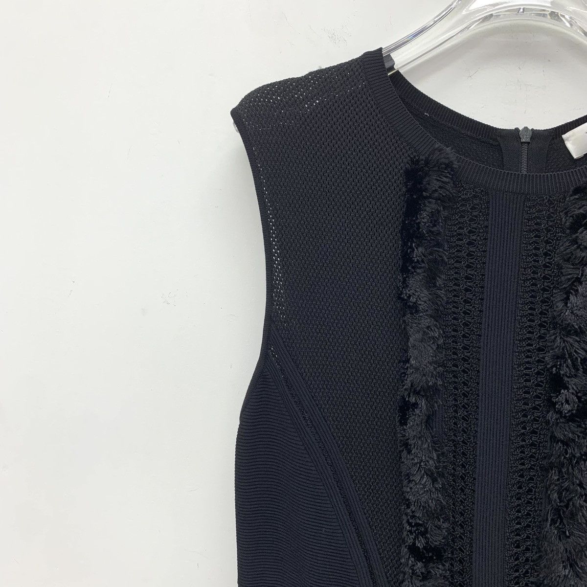 Valentino Valentino Black Cutout Crew Neck Sleeveless Knit Dress Size XL / US 12-14 / IT 48-50 - 3 Thumbnail