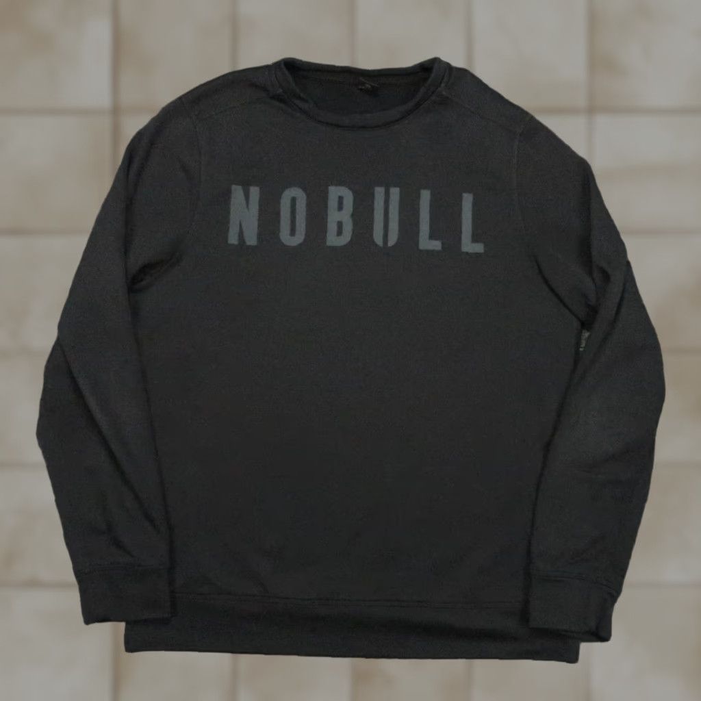 Vintage Nobull Pullover Mens Medium Black Crew Sweatshirt Long Sleeve Training Gym Size US M / EU 48-50 / 2 - 1 Thumbnail