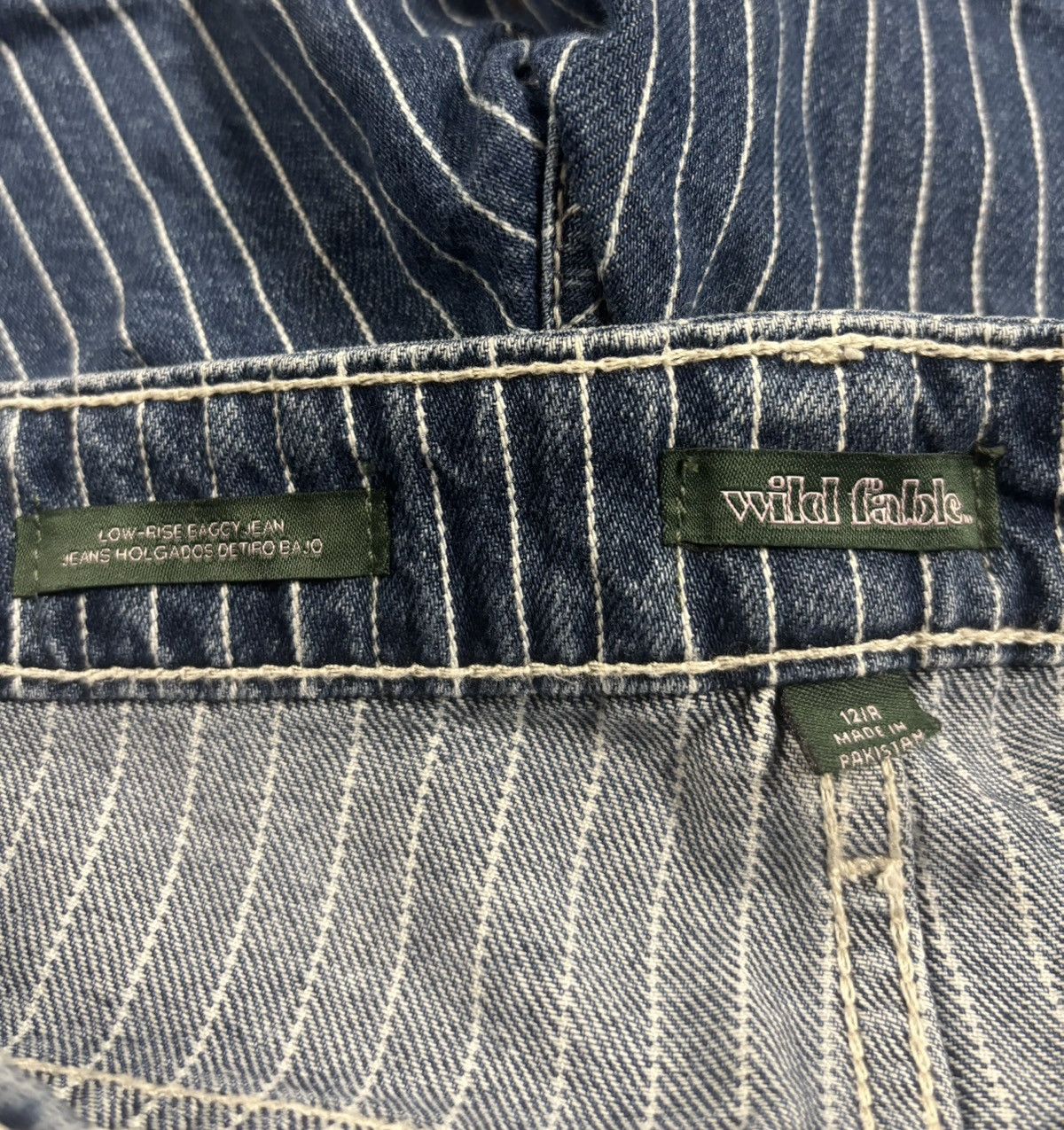 Other Unisex Baggy Pinstripe Jeans (Wild Fable) Size US 34 / EU 50 - 3 Thumbnail