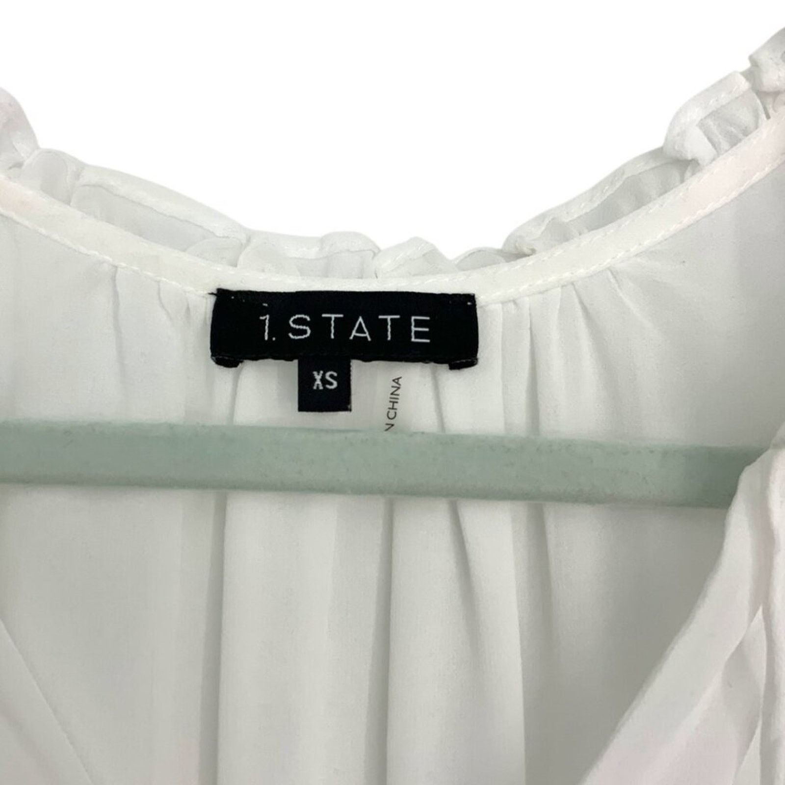 Other 1.State Flutter Sleeve Chiffon Blouse Ivory XS NWT $79 MSRP Size XS / US 0-2 / IT 36-38 - 4 Thumbnail
