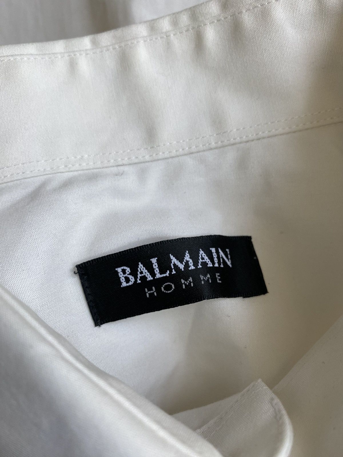 Balmain Balmain Homme tailired blank Vintage LS pocket shirt 16/41 Size US M / EU 48-50 / 2 - 2 Thumbnail