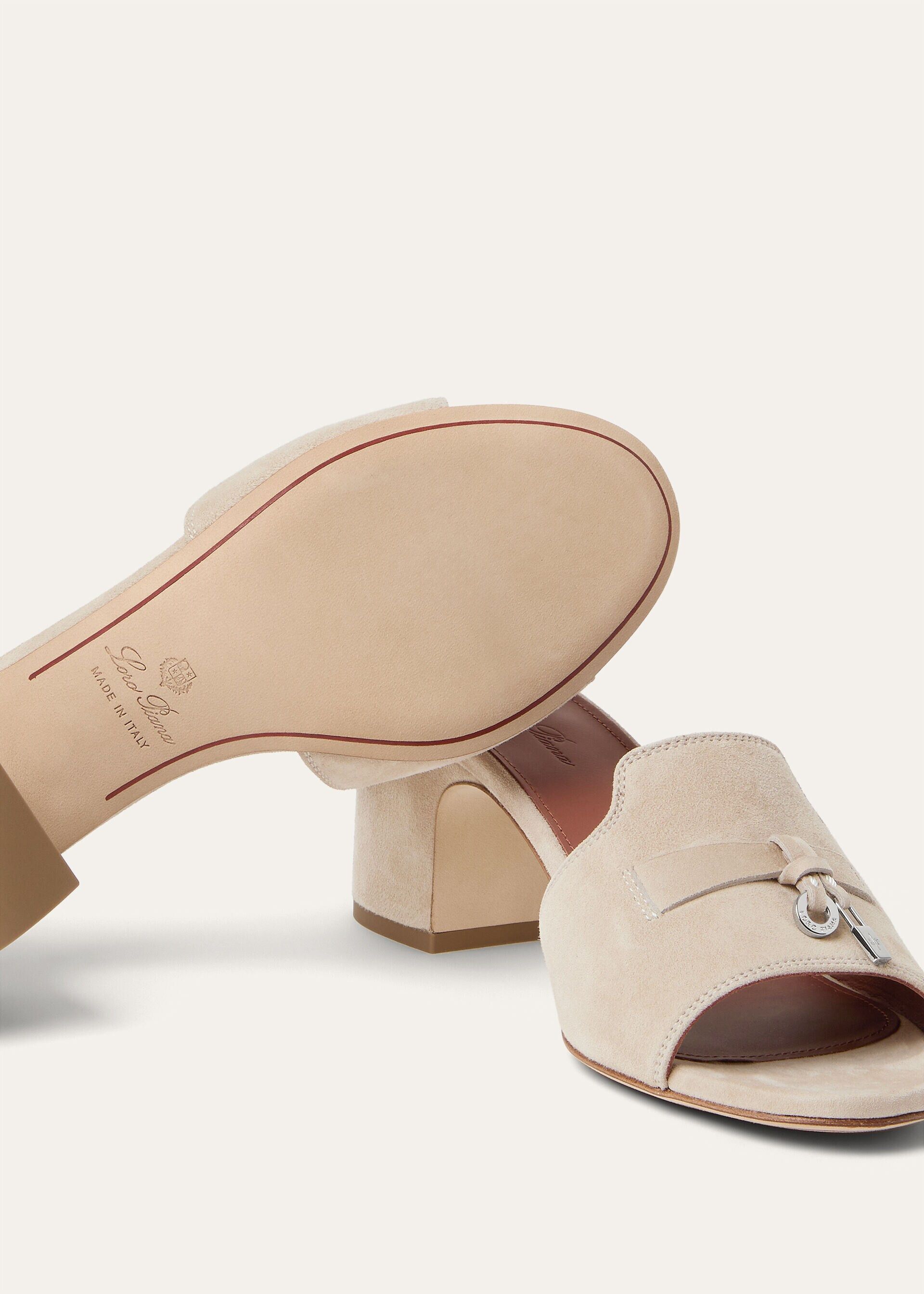 Loro Piana os11x0326 FAI5579 Summer Charms Sandals in Raw Cashmere Size US 7 / IT 37 - 4 Thumbnail