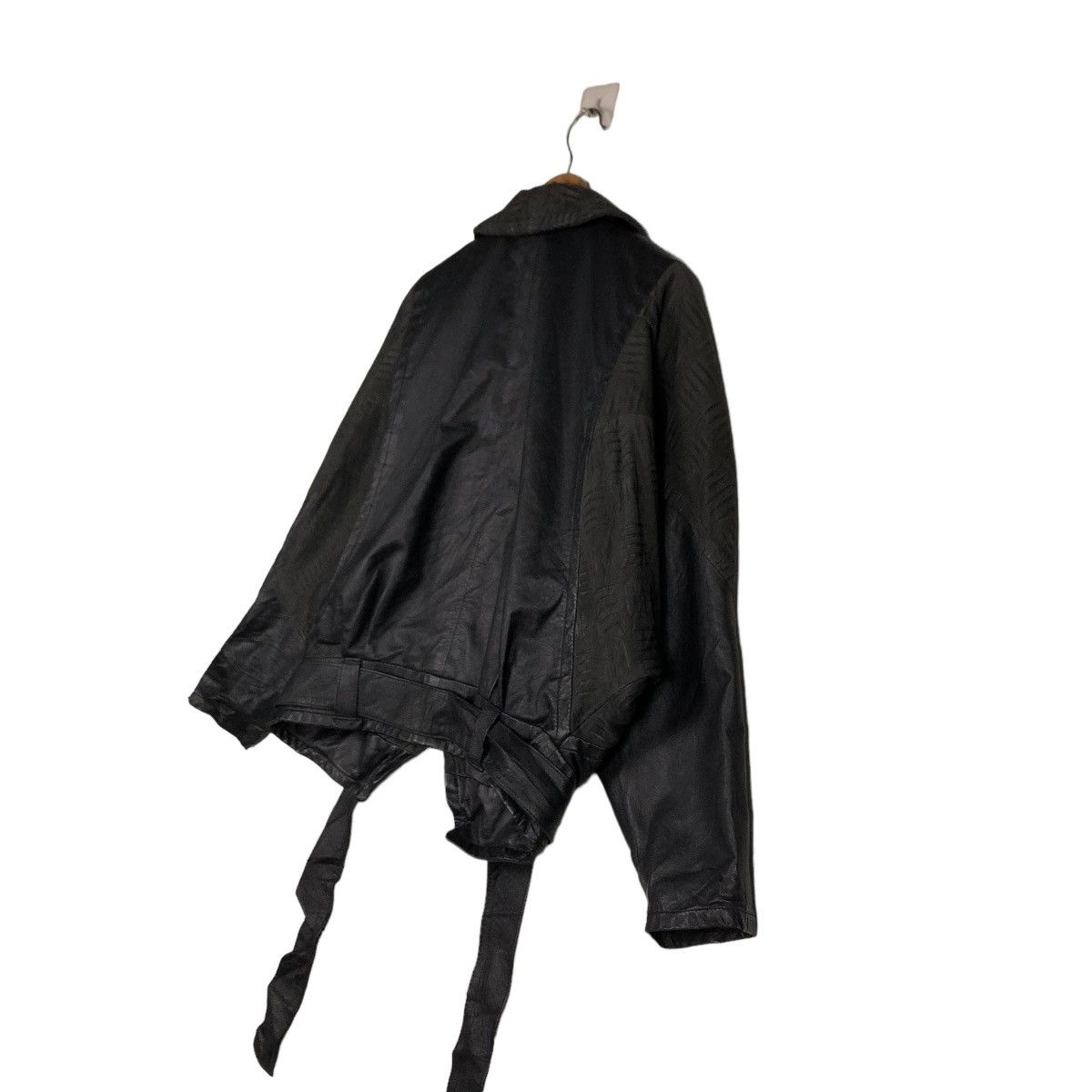 Vintage 🔥VINTAGE BIKER LEATHER JACKET SKIN-FITS ISSEY MIYAKE Size US M / EU 48-50 / 2 - 12 Thumbnail
