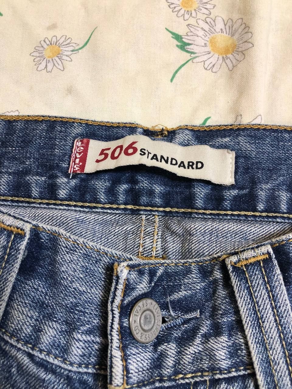 Levi's Levi's 506 Men's Jeans Shorts Distressed Denim Blue Size US 31 - 2 Thumbnail