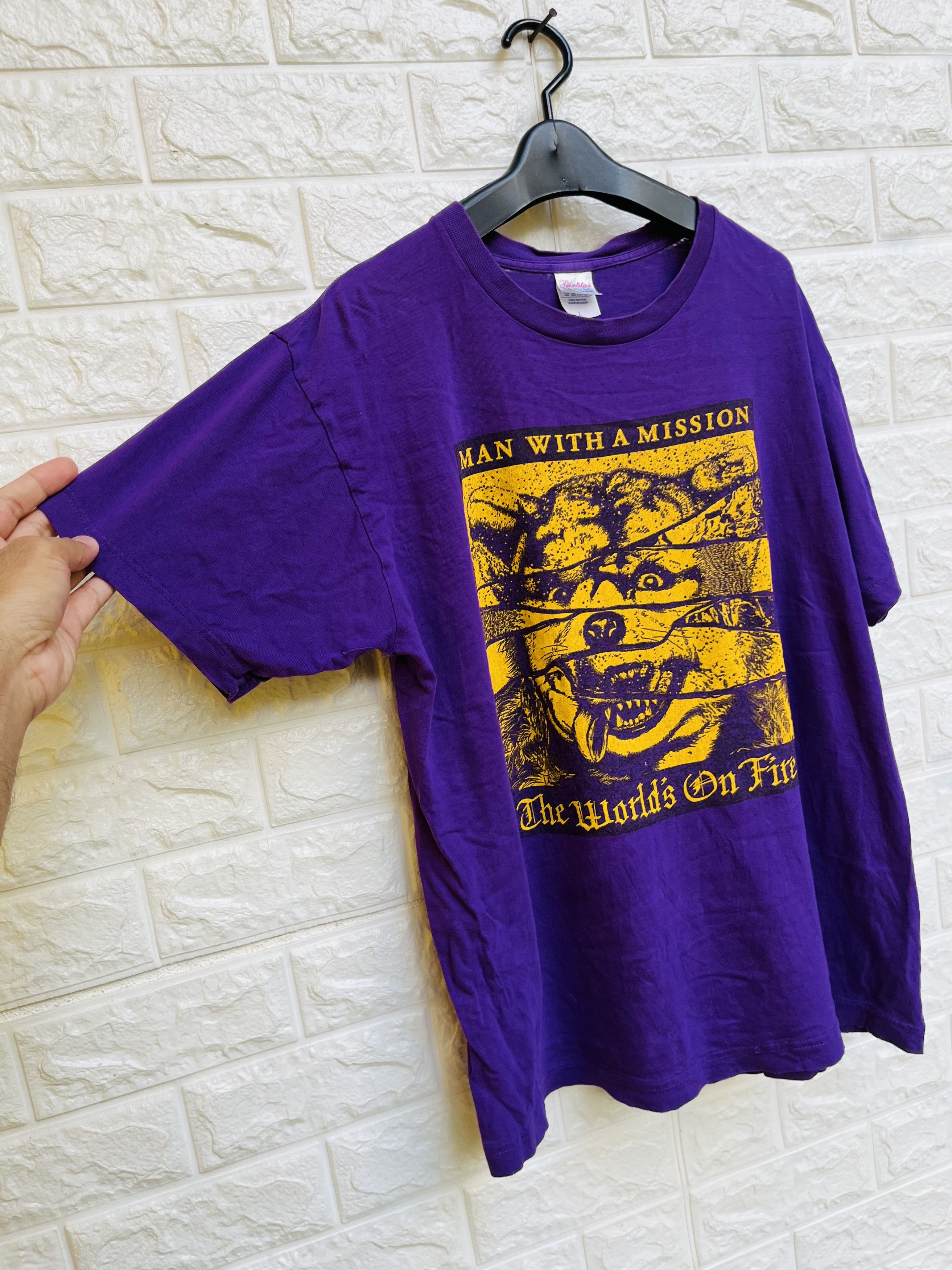 Band Tees × Japanese Brand × Vintage Vintage Man With A Mission Japanese Designer Fashion Style Size US M / EU 48-50 / 2 - 4 Thumbnail