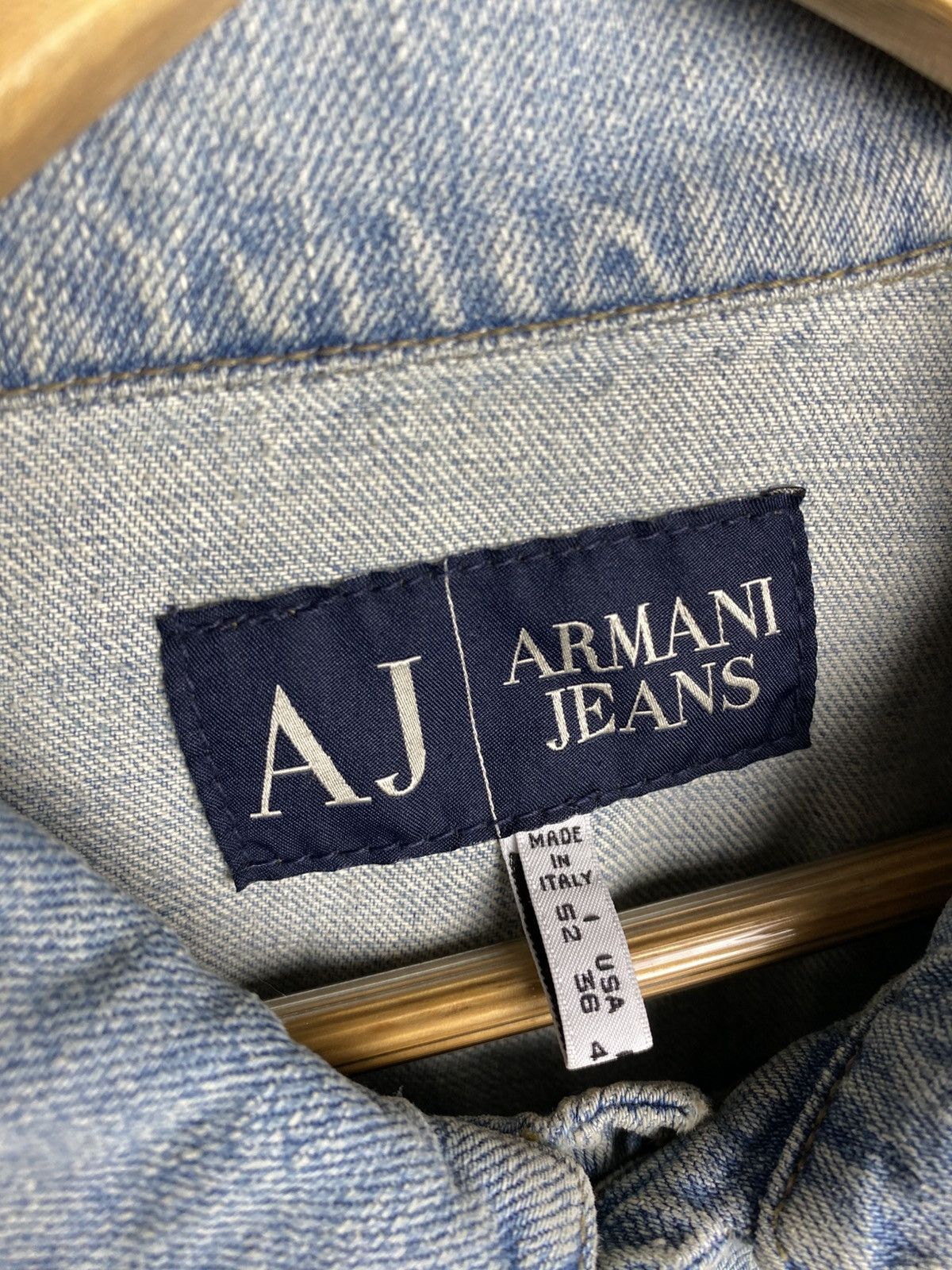 Giorgio Armani Vintage 90s Armani Jeans BIG LOGO Denim Jacket Size US M / EU 48-50 / 2 - 7 Thumbnail