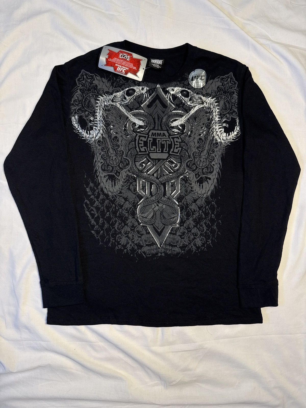 Affliction × Vintage Crazy vintage y2k MMA Elite skull long sleeve