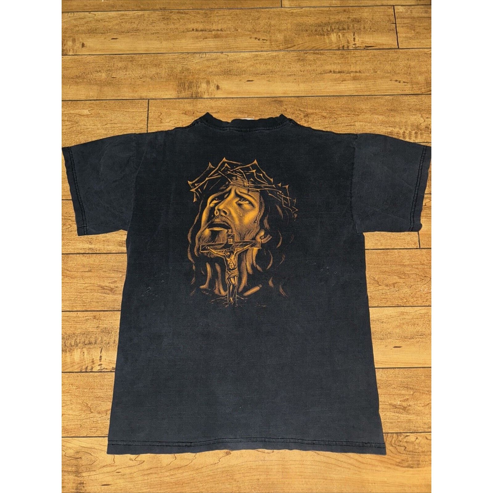 Band Tees × Japanese Brand × Vintage Vintage Rock Revolution Jesus T-Shirt Black Large 20x27.5 Size US L / EU 52-54 / 3 - 3 Thumbnail