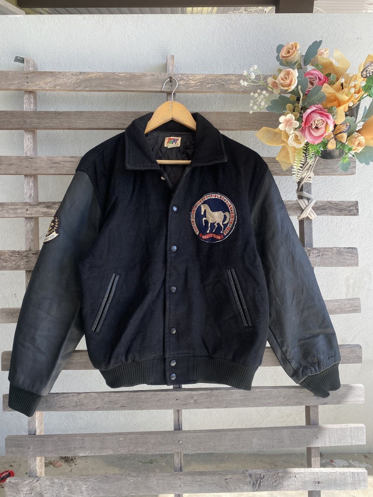 Japanese Brand Vintage Varsity Leather Jacket Size US M / EU 48-50 / 2 - 1 Thumbnail
