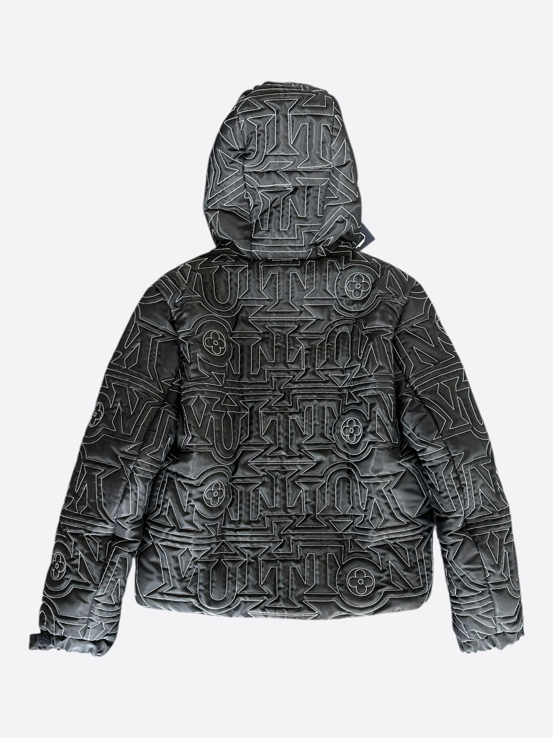 Louis Vuitton Louis Vuitton Black & White Snow Capsule Puffer Jacket Size US M / EU 48-50 / 2 - 2 Thumbnail