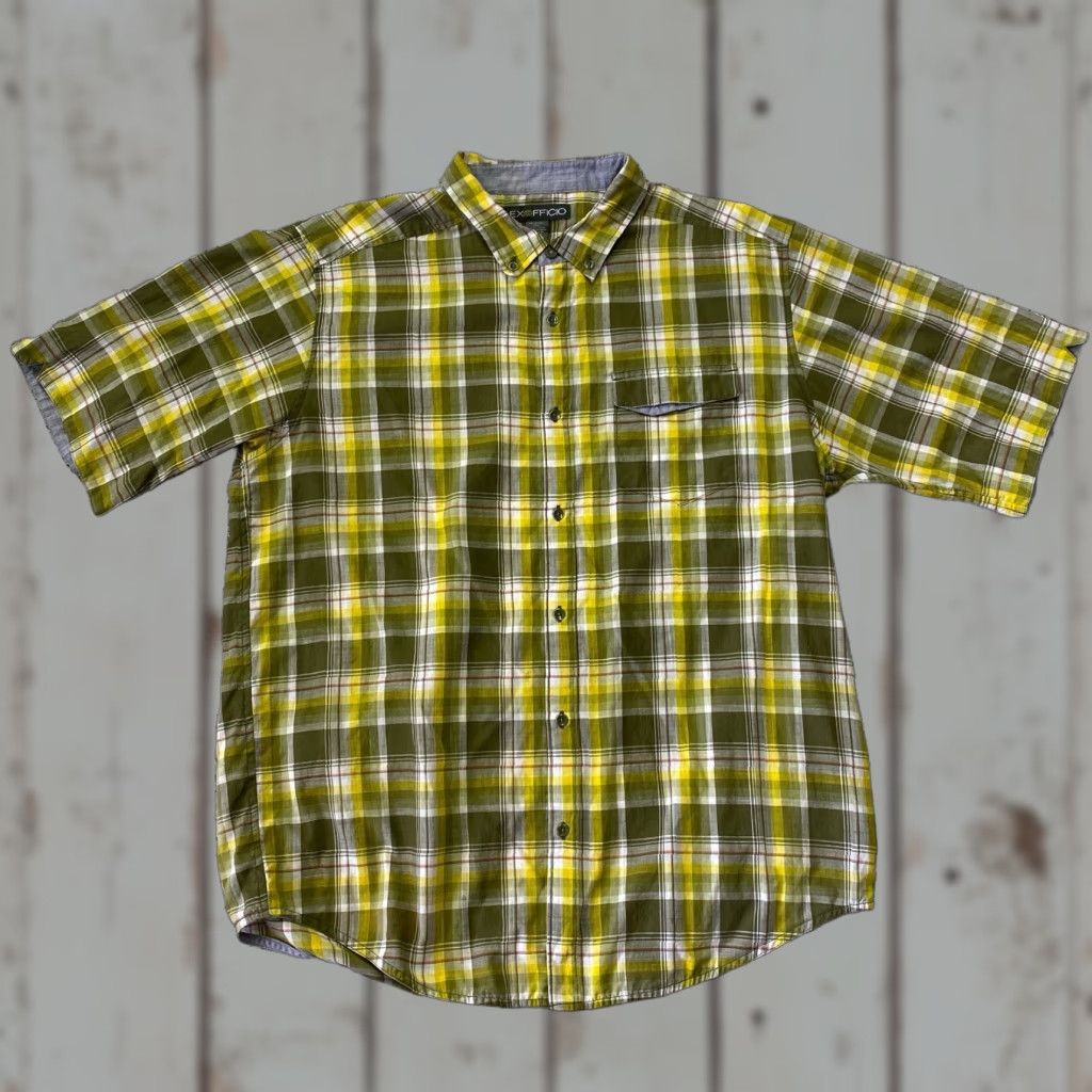 ExOfficio Exofficio Shirt Mens 2XL Green Plaid Button-Down Short Sleeve Vented Hiking FIsh Size US XXL / EU 58 / 5 - 1 Thumbnail