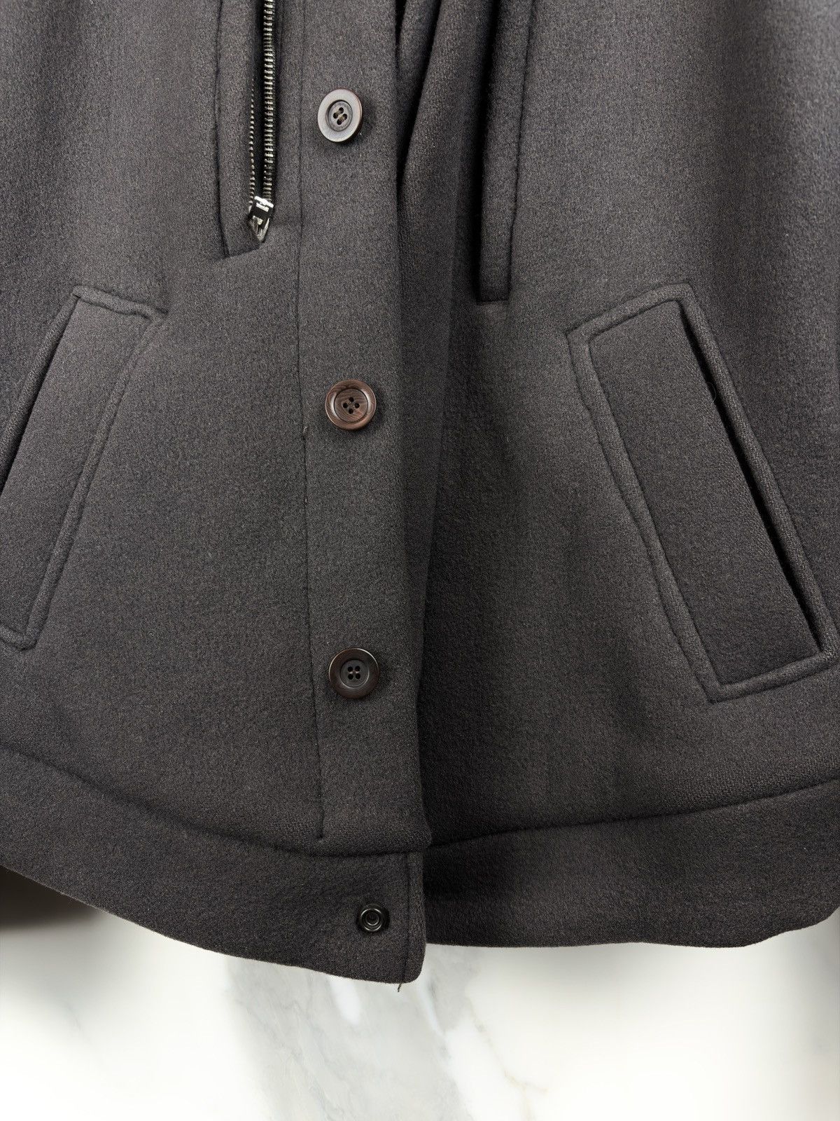 Rick Owens FW05 Rick Owens Moog Melton Wool Pointed Collar Jacket Olmar Size US XS / EU 42 / 0 - 6 Thumbnail