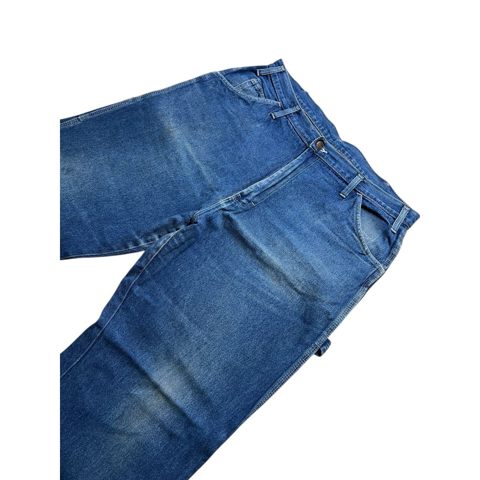 Dickies Vintage 80s Dickies Carpenter Jeans Actual Sz 36x28 Blue Size US 38 / EU 54 - 11 Thumbnail