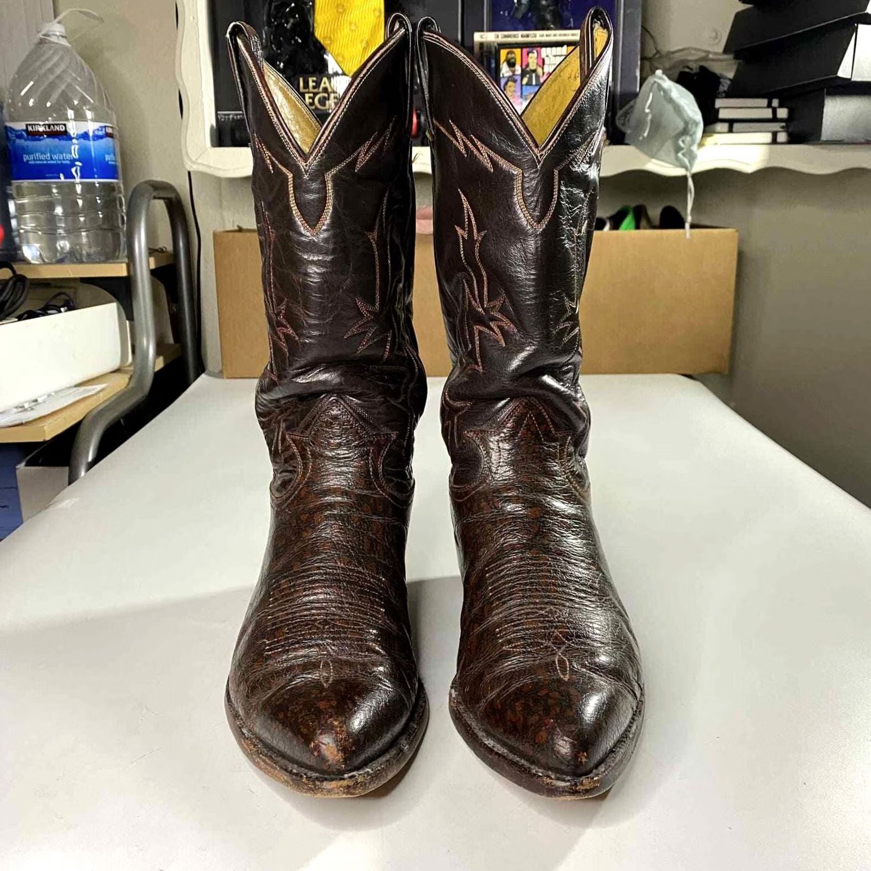 Tony Lama Tony Lama Western Cowboy Boots 6283 Brown Caribou 9EE Mens Size US 9 / EU 42 - 2 Thumbnail