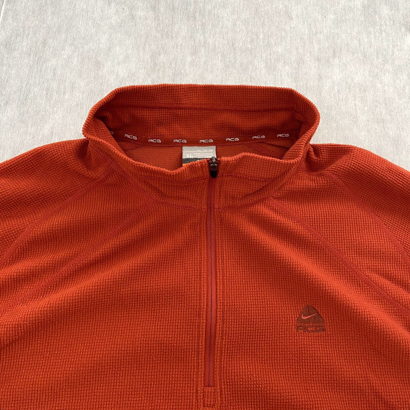 Nike VINTAGE Nike ACG Sweater Adult XL Orange Long Sleeve 1/4 Zip Pullover Mens XL Size US XL / EU 56 / 4 - 3 Thumbnail