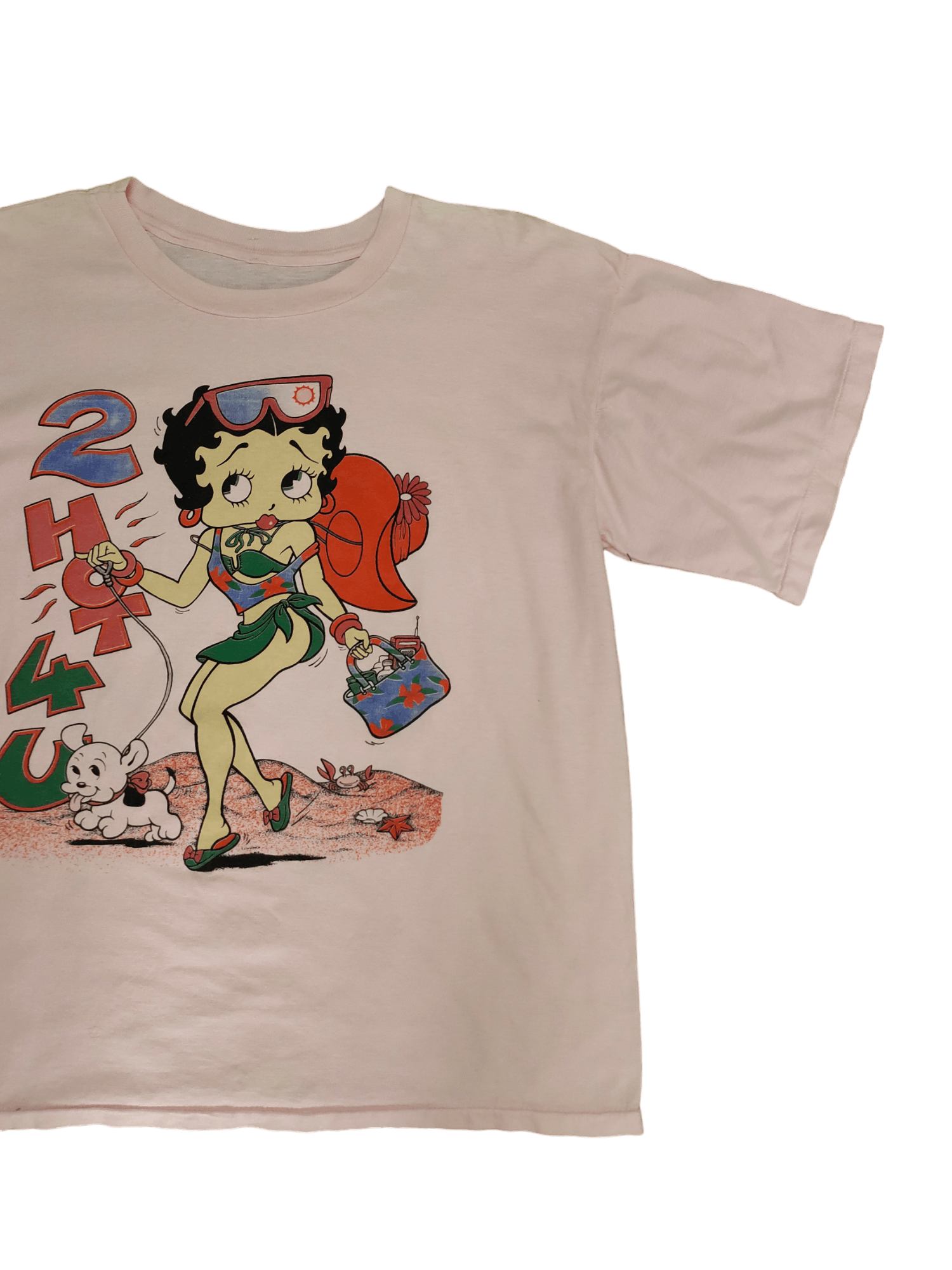 Vintage Vintage 90s Betty Boop 2 Hot 4 U Pin-Up Bikini T-Shirt Size US XL / EU 56 / 4 - 5 Thumbnail
