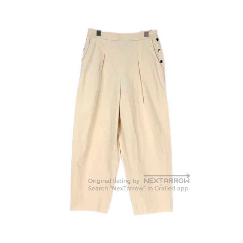 Hermes Hermes Off-white Plain Long Trousers Size 25" / US 0 / IT 36 - 1 Thumbnail