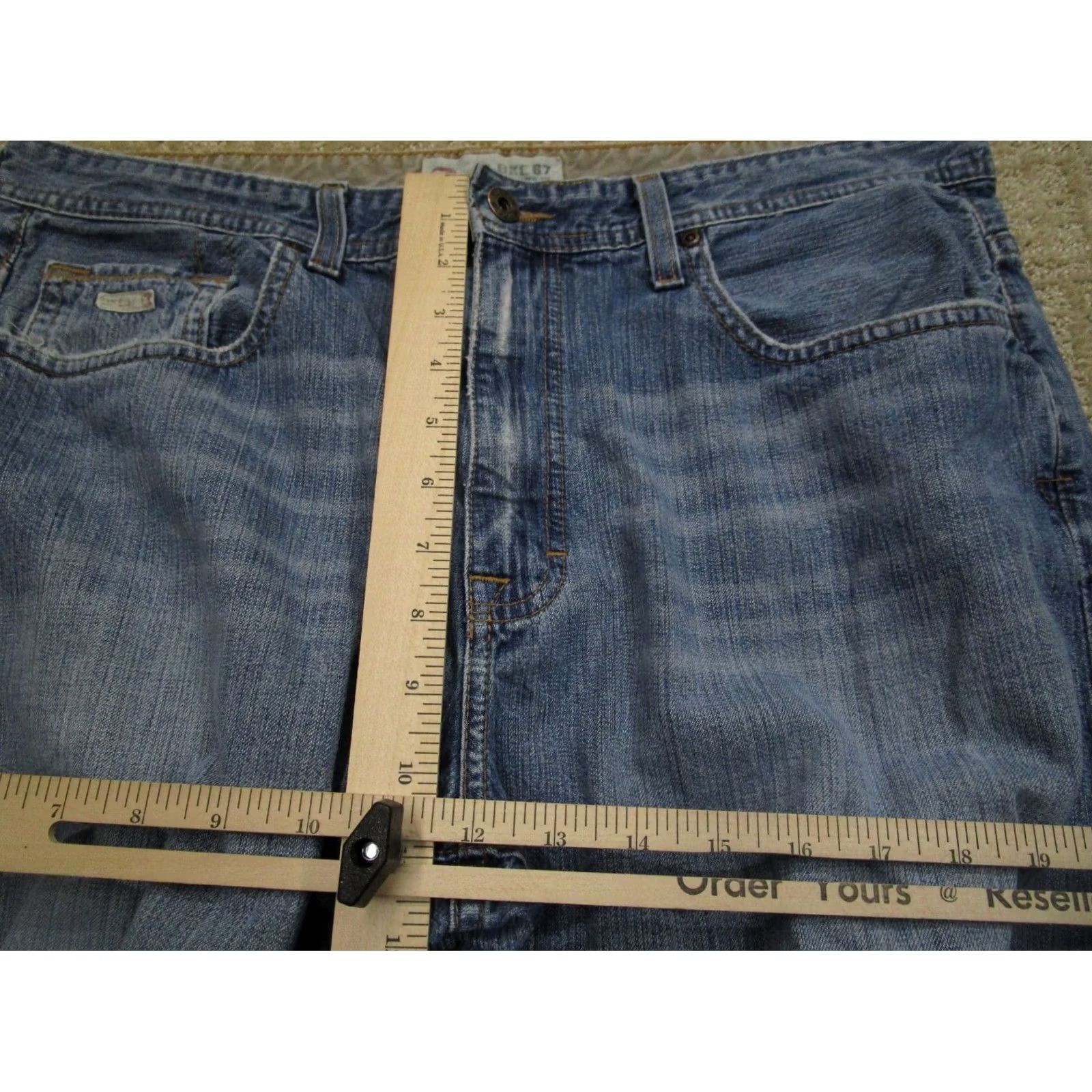 Vintage Buckle Jeans Men 36x30 Light Wash Buckle Baggy Straight 5-Pocket Denim Regular Modern Logo Y2K Vintage Mens Size US 36 / EU 52 - 6 Thumbnail