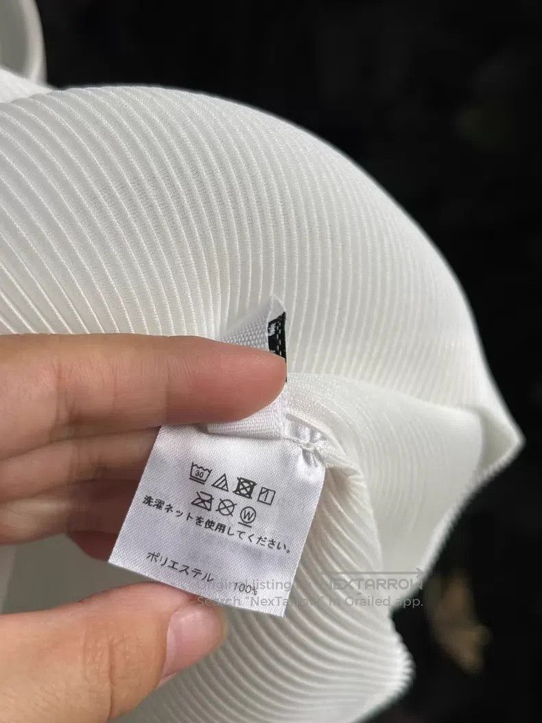 Issey Miyake Issey Miyake White Pleated Short Sleeve Size L / US 10 / IT 46 - 4 Thumbnail
