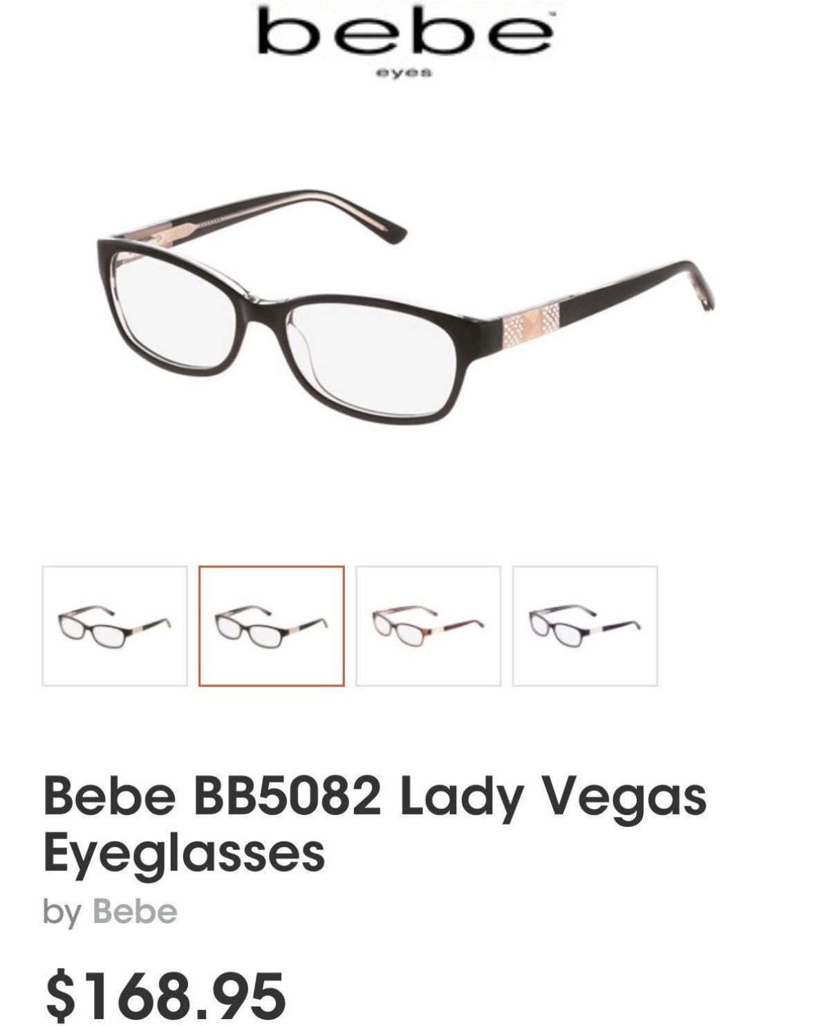 Swarovski Bebe Lady Vegas BB5082 Glasses Designer Frames Eyewear Size ONE SIZE - 5 Thumbnail