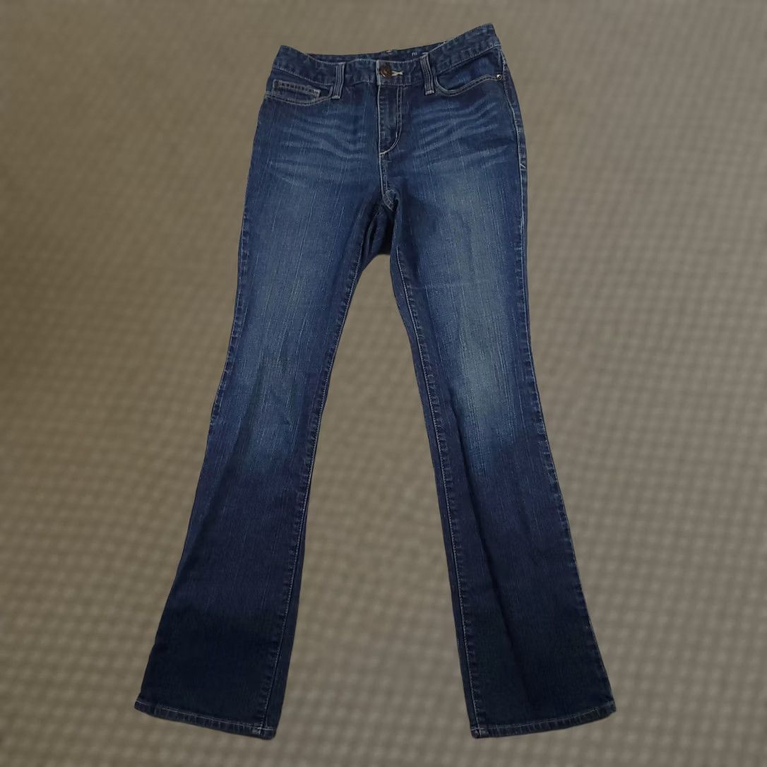 Eddie Bauer Eddie Bauer Jeans Womens 2R Blue Natural Barely Boot Stretch Denim Mid Rise Casual Pants Jeans Size 26" / US 2 / IT 38 - 1 Thumbnail