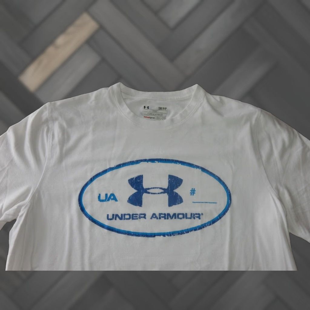 Under Armour VINTAGE Under Armour T-Shirt Men Small Short Sleeve Cotton Blend White 2010s Size US S / EU 44-46 / 1 - 1 Thumbnail