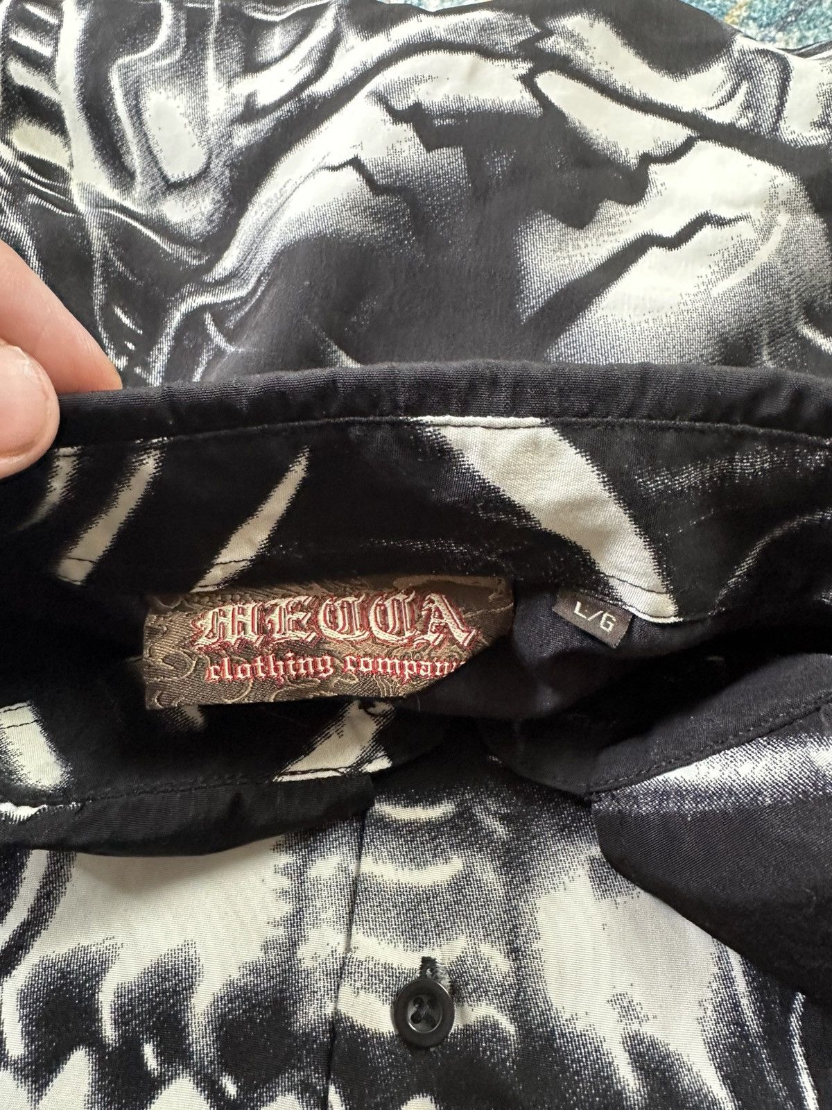 Mecca × Vintage Vintage Mecca Y2K Skull All Over Print Button-up Shirt Large Size US L / EU 52-54 / 3 - 3 Thumbnail