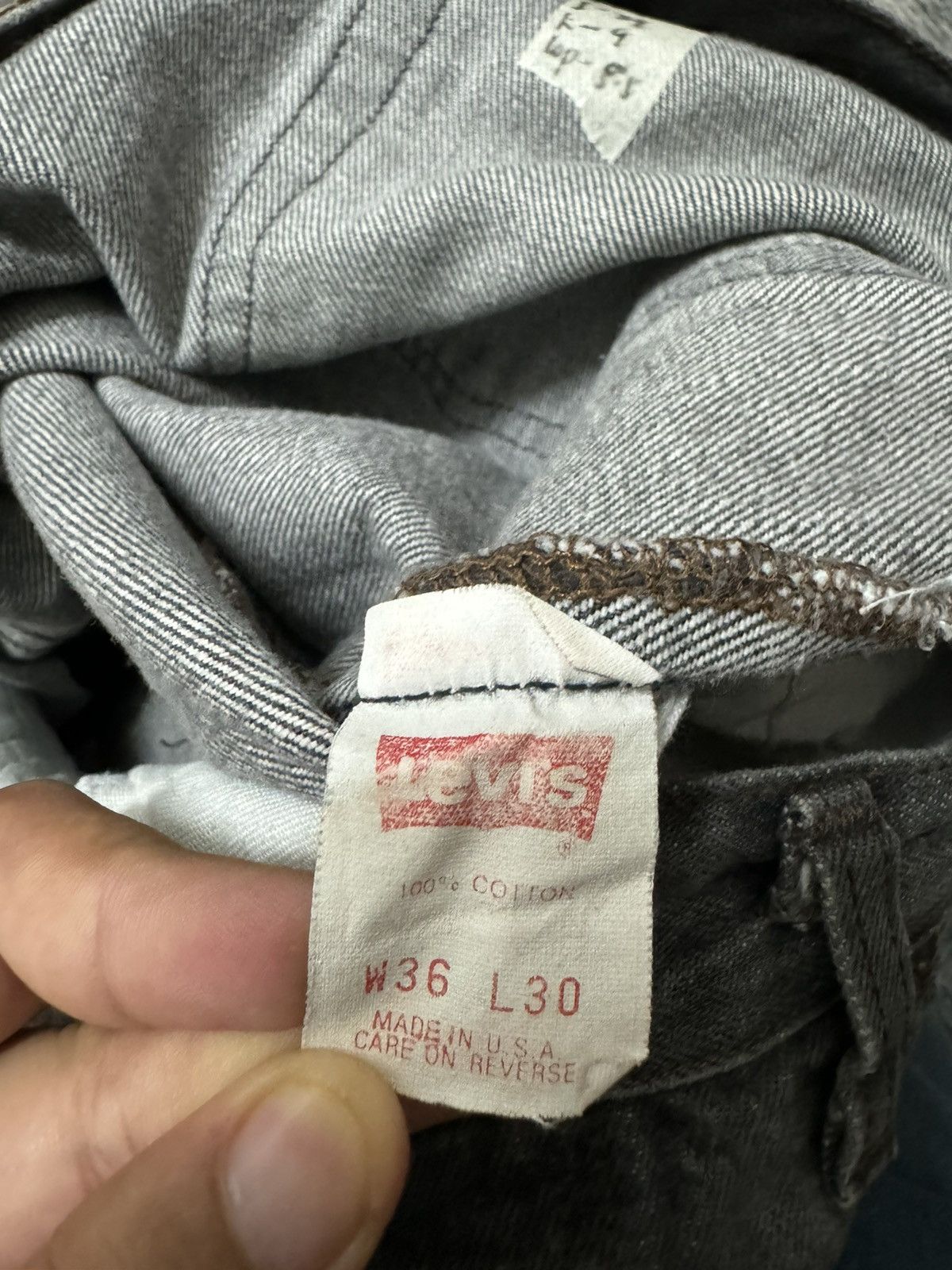 Levi's × Levi's Vintage Clothing × Vintage Vintage Levi’s 501 Distressed Pokdot White Black faded W34 Size US 34 / EU 50 - 12 Thumbnail