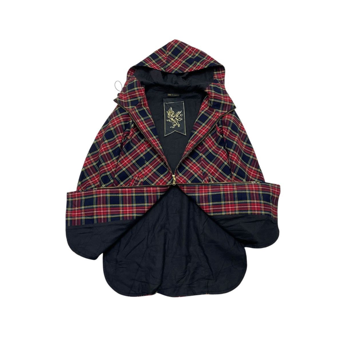 LIZ LISA 💥Vintage Free Phrase Red Tartan Hoodie Jacket Size M / US 6-8 / IT 42-44 - 4 Thumbnail