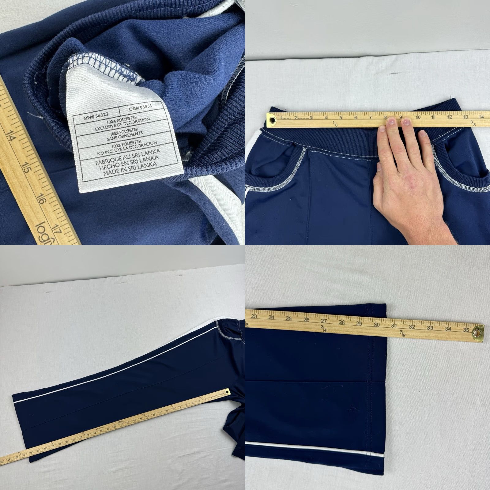 Nike VINTAGE Nike Track Pants Womens XL Flared Inseam 30.5" Silver Tag Hipster Y2K Activewear Size 40" / US 18 - 8 Thumbnail