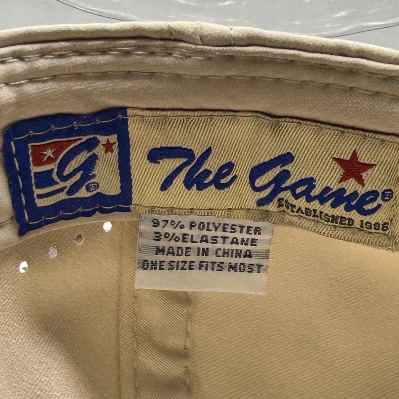 The Game Santiam Golf Hat Men Beige Embroidered The Game Strap Back Size ONE SIZE - 7 Thumbnail