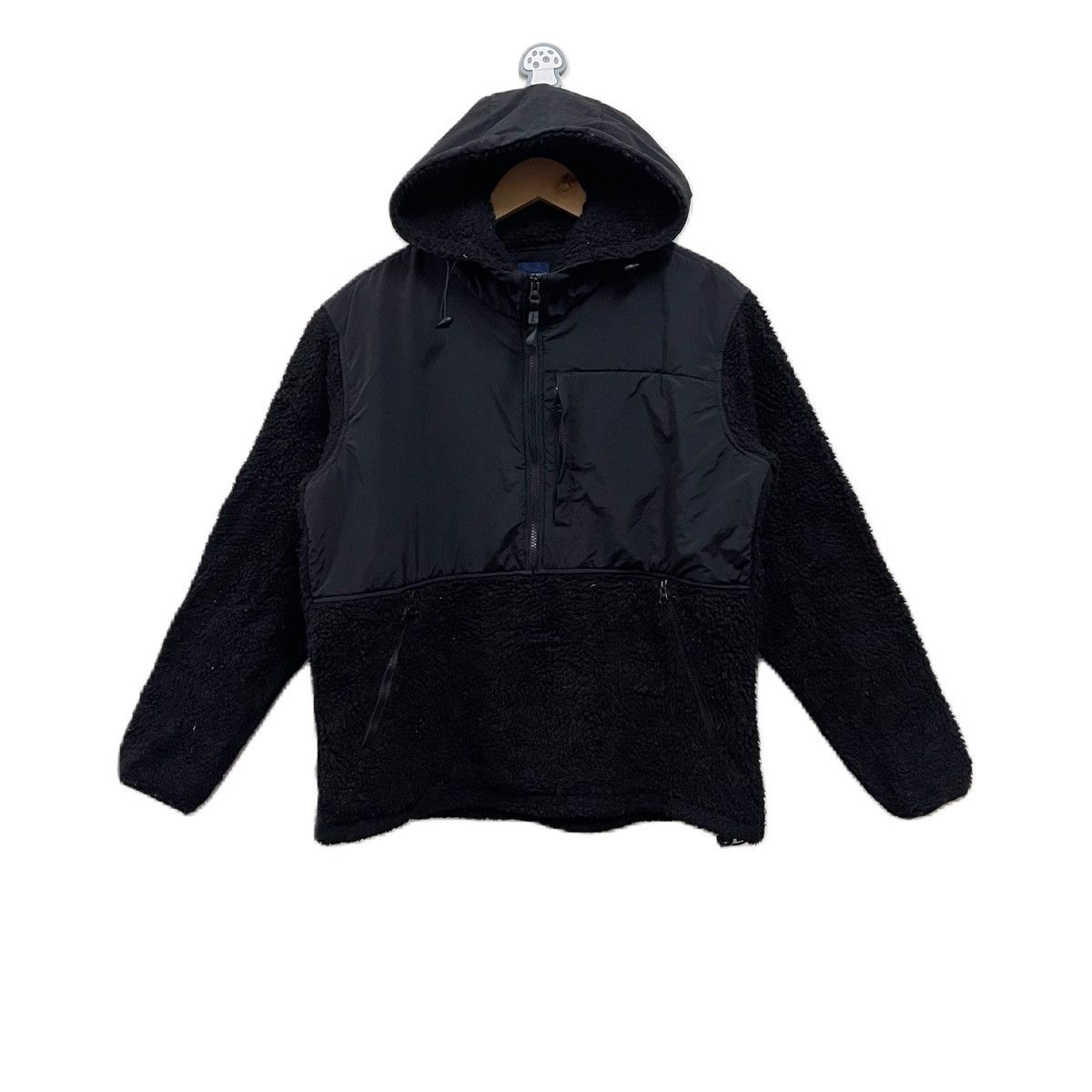 image of Back Number Thermolite Sherpa Fleece Jacket in Black, Men's (Size Large)