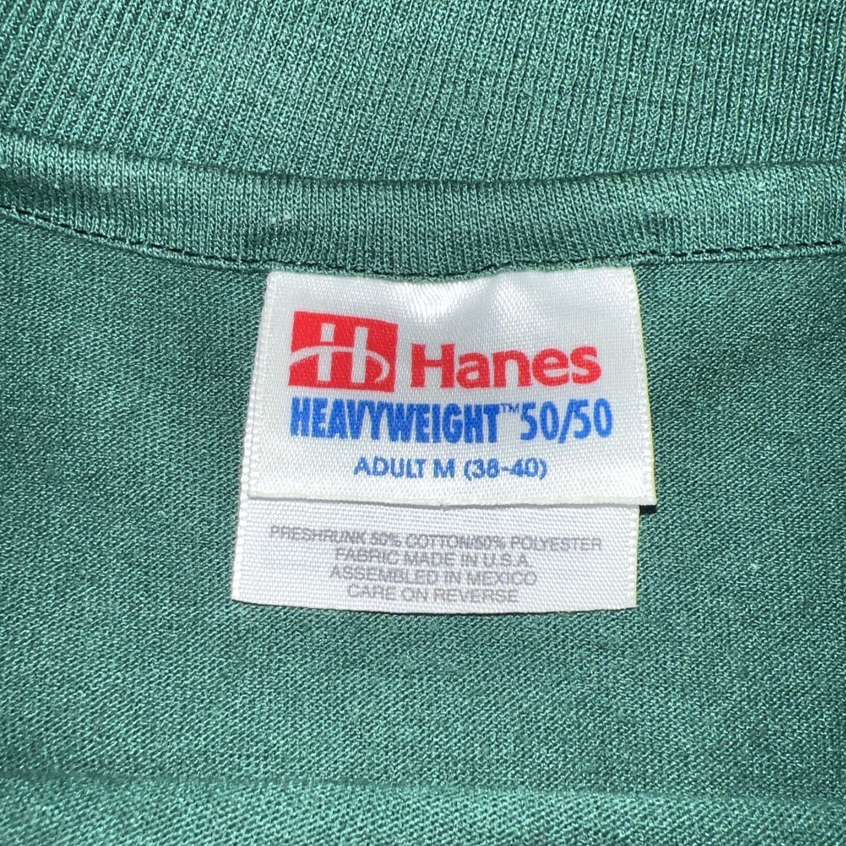 Hanes VINTAGE Hanes T-Shirt Mens Size M Green Heavyweight 1989 Stitch Single Stitch Size US M / EU 48-50 / 2 - 6 Thumbnail