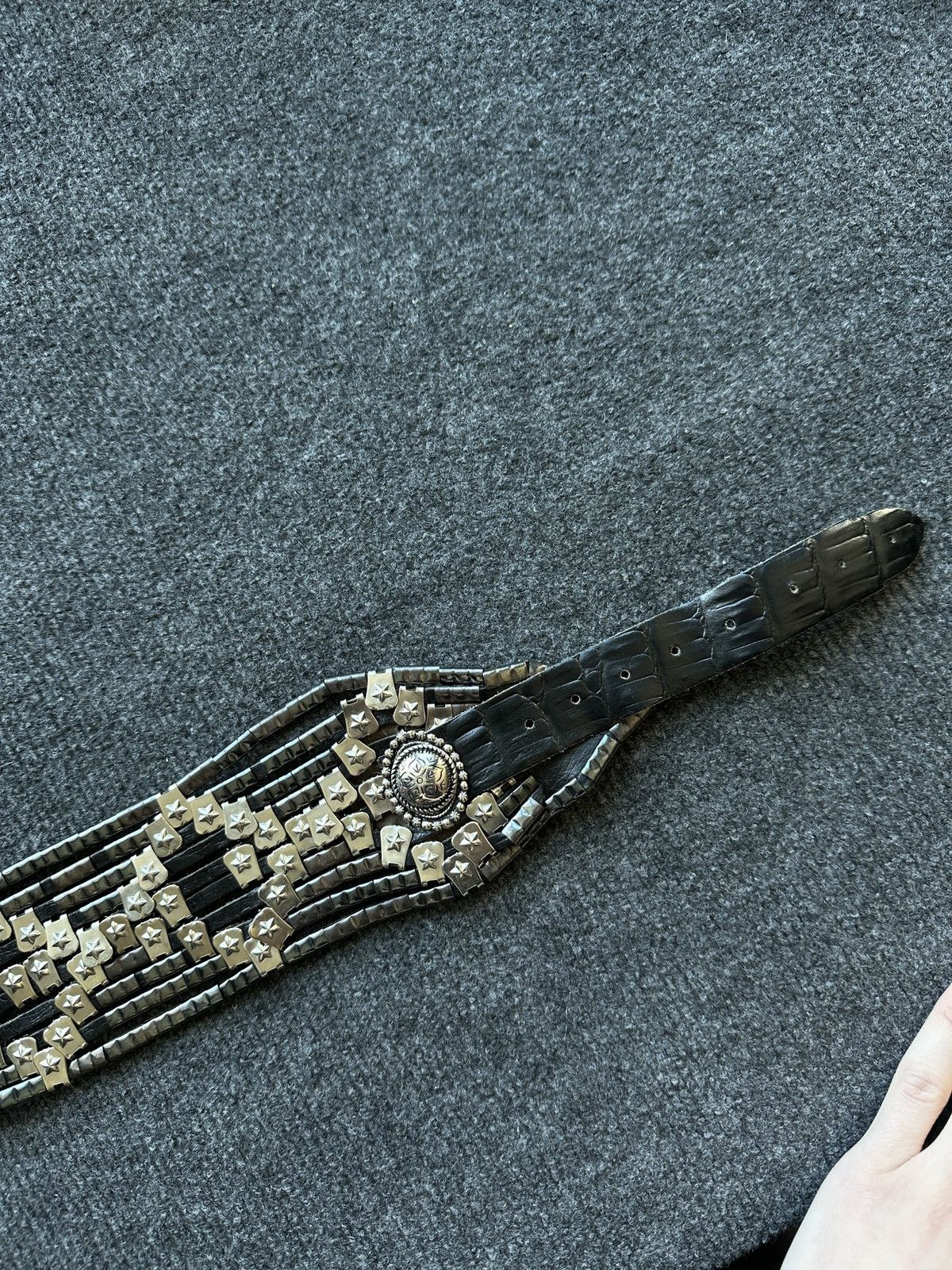 Other 🚨Vintage Crazy Metal Belt Drip Japanese Hype bb Simon Size ONE SIZE - 4 Thumbnail
