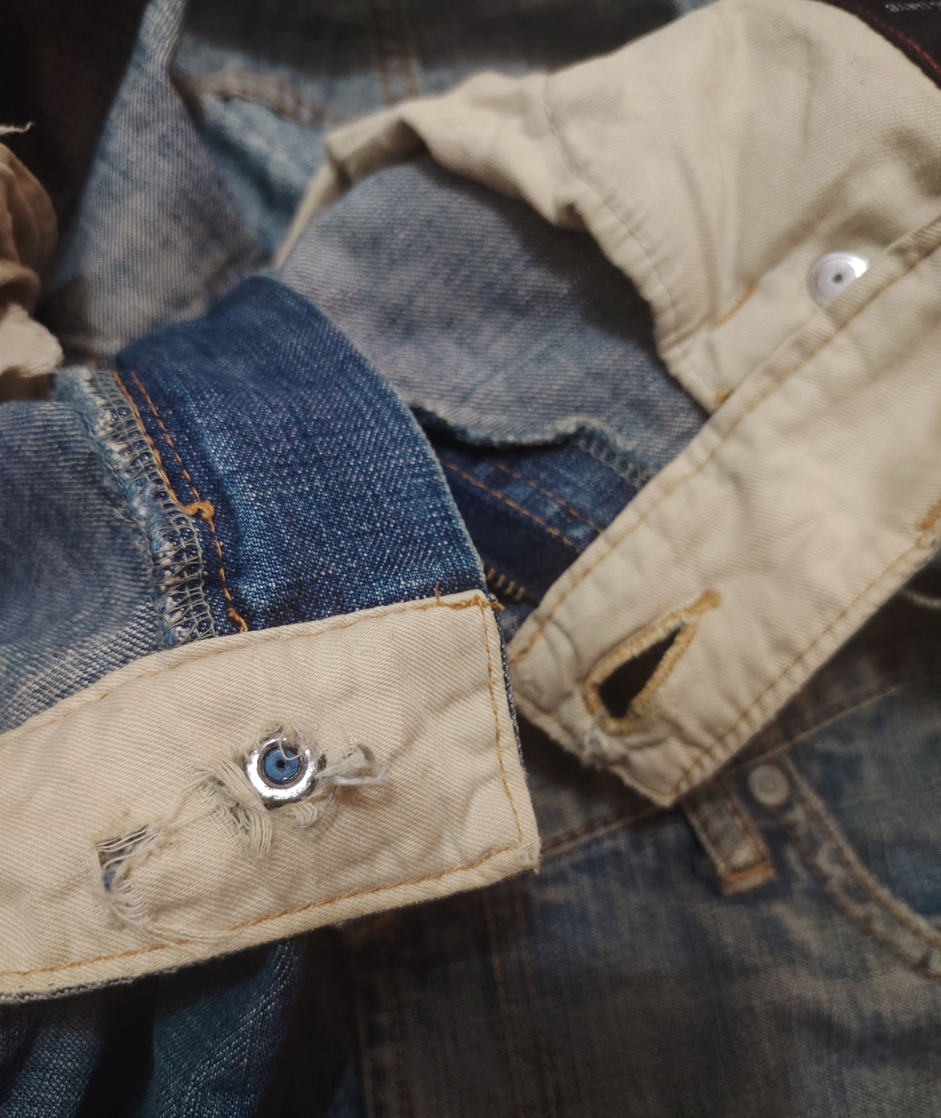 Who Decides War Rare Double Waist Japanese Incredible Distressed Baggy Style Size US 34 / EU 50 - 11 Thumbnail