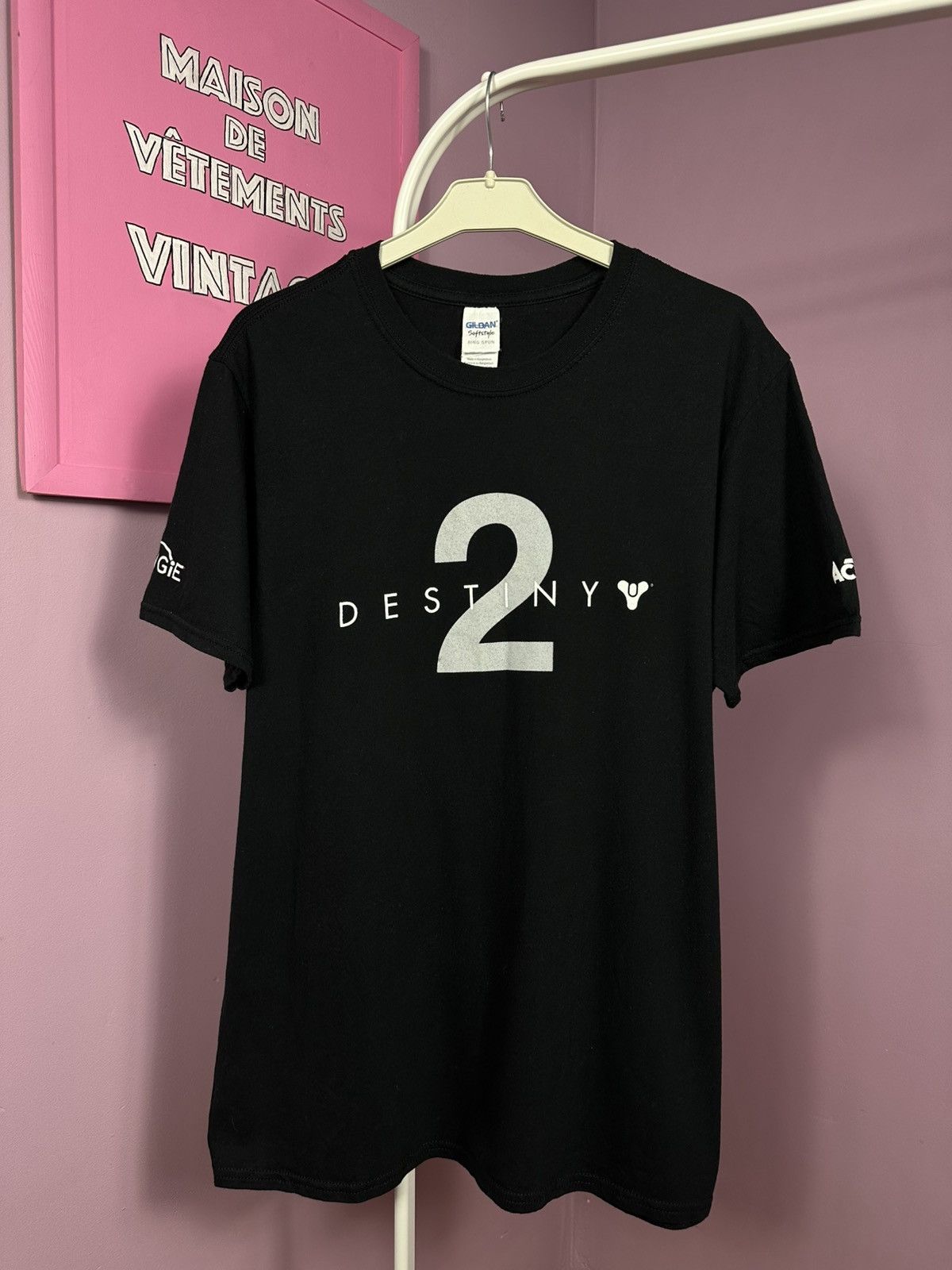 Gildan Destiny 2 Gaming T-Shirt Vintage Video Game Promo Logo Size US L / EU 52-54 / 3 - 1 Thumbnail